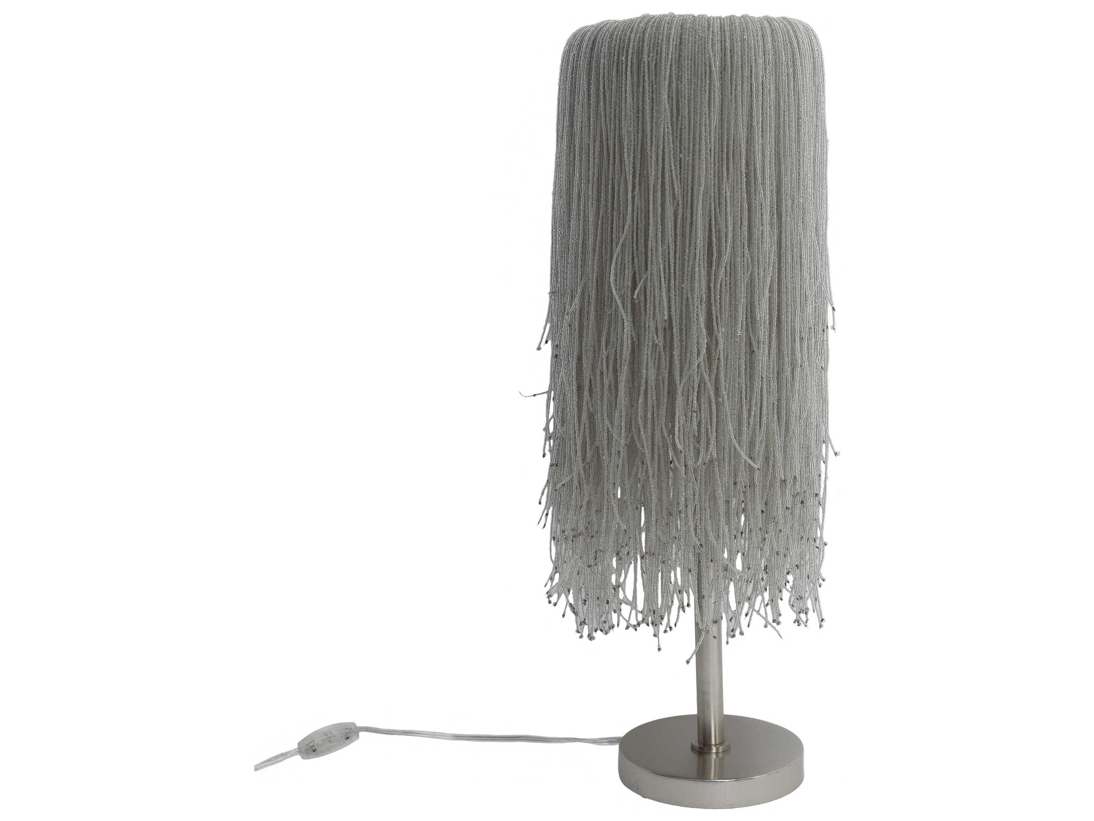 Metropolitan Crystal Reign Nickel Clear Glass Buffet Lamp