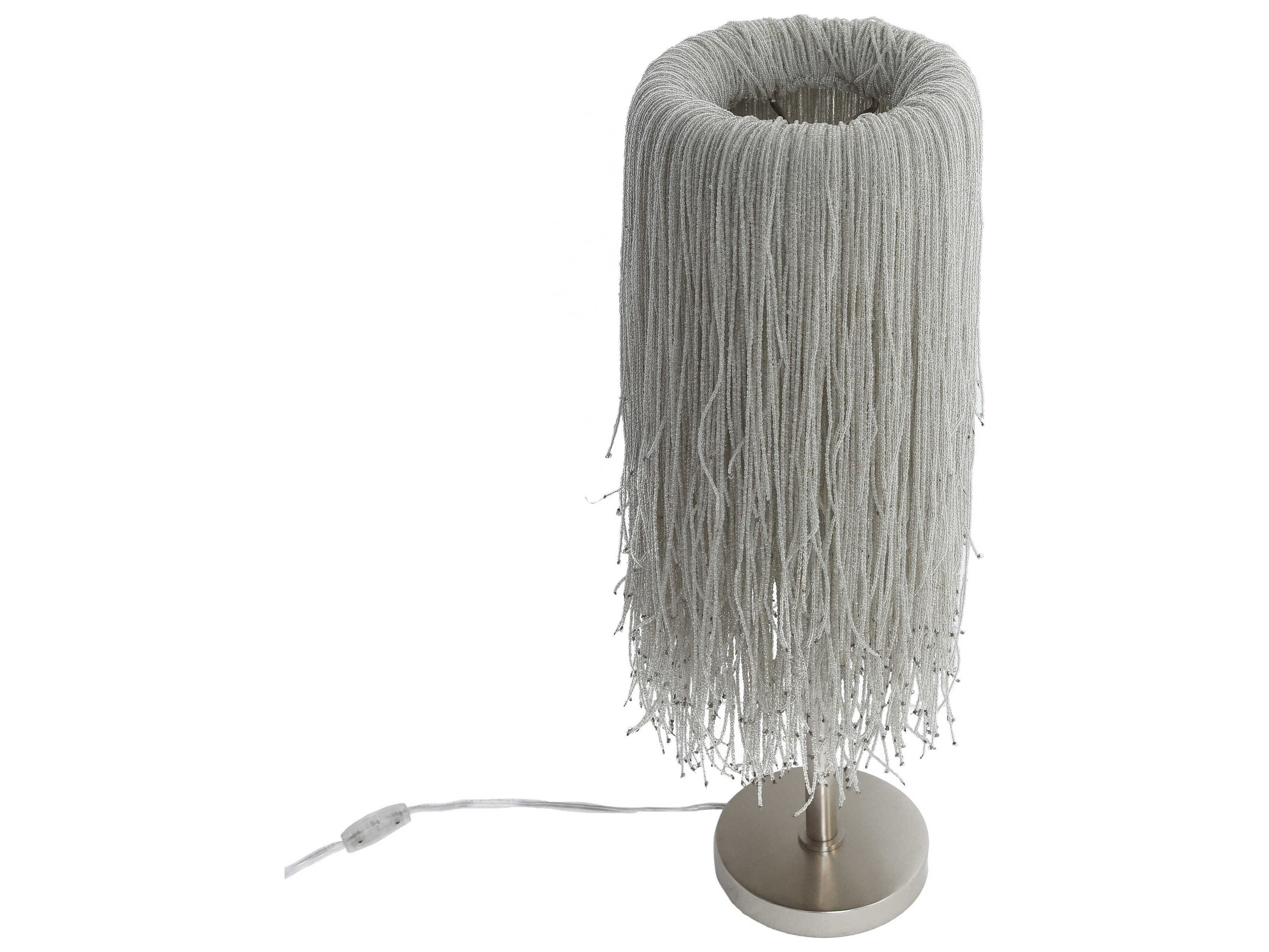 Metropolitan Crystal Reign Nickel Clear Glass Buffet Lamp