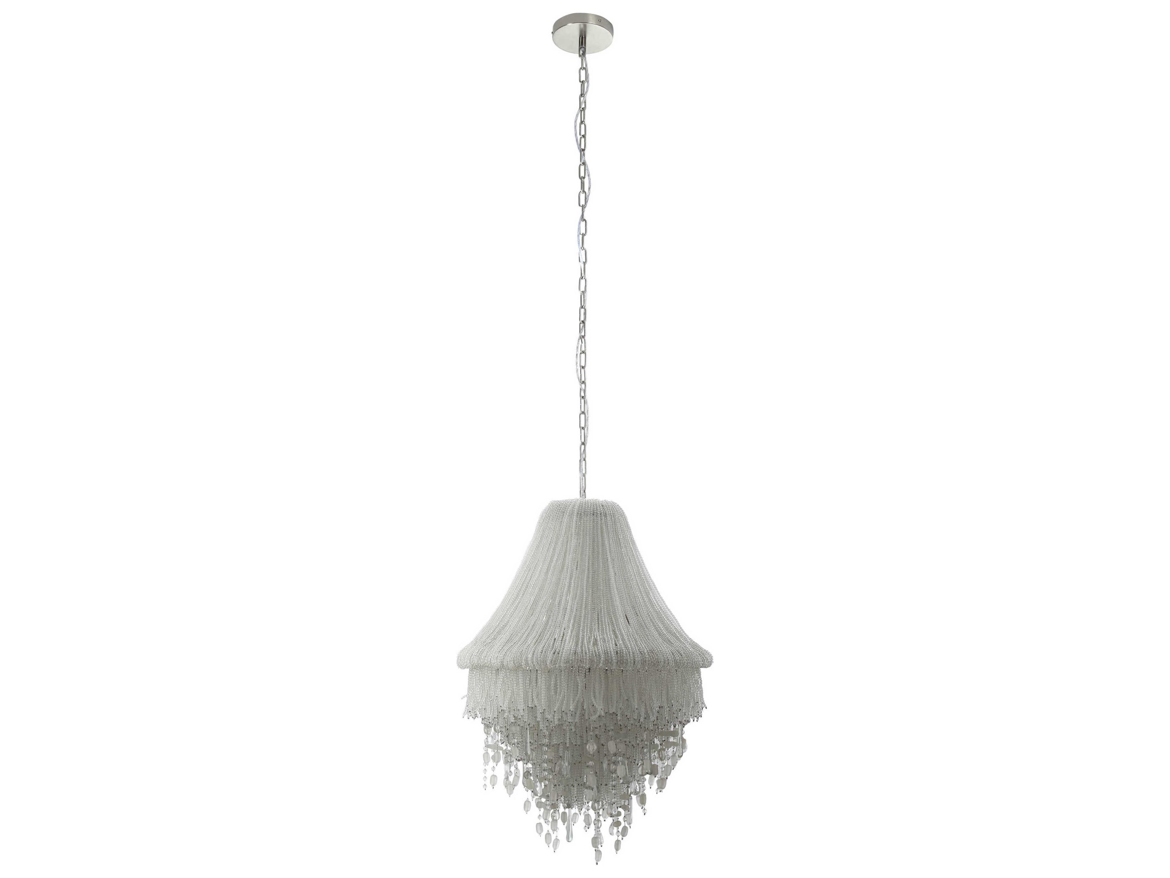 Metropolitan Crystal Reign 5-Light Nickel Tiered Pendant