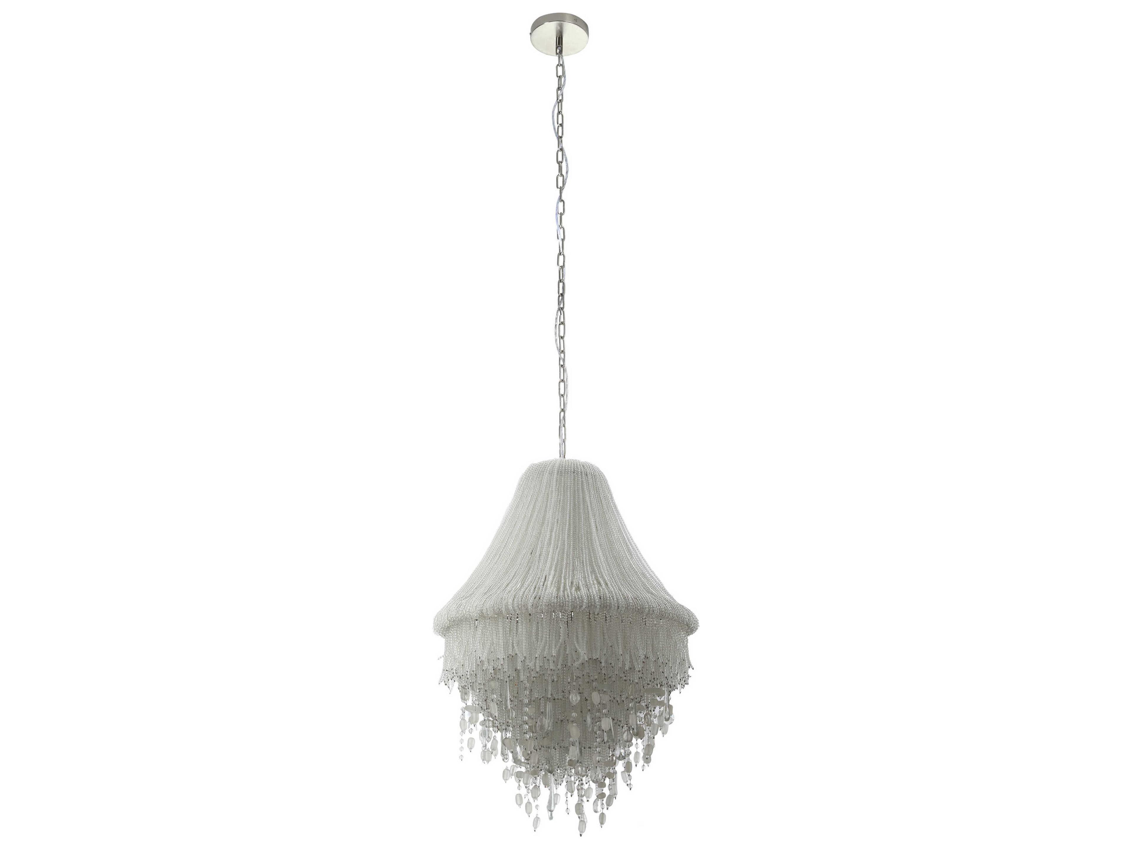 Metropolitan Crystal Reign 5-Light Nickel Tiered Pendant