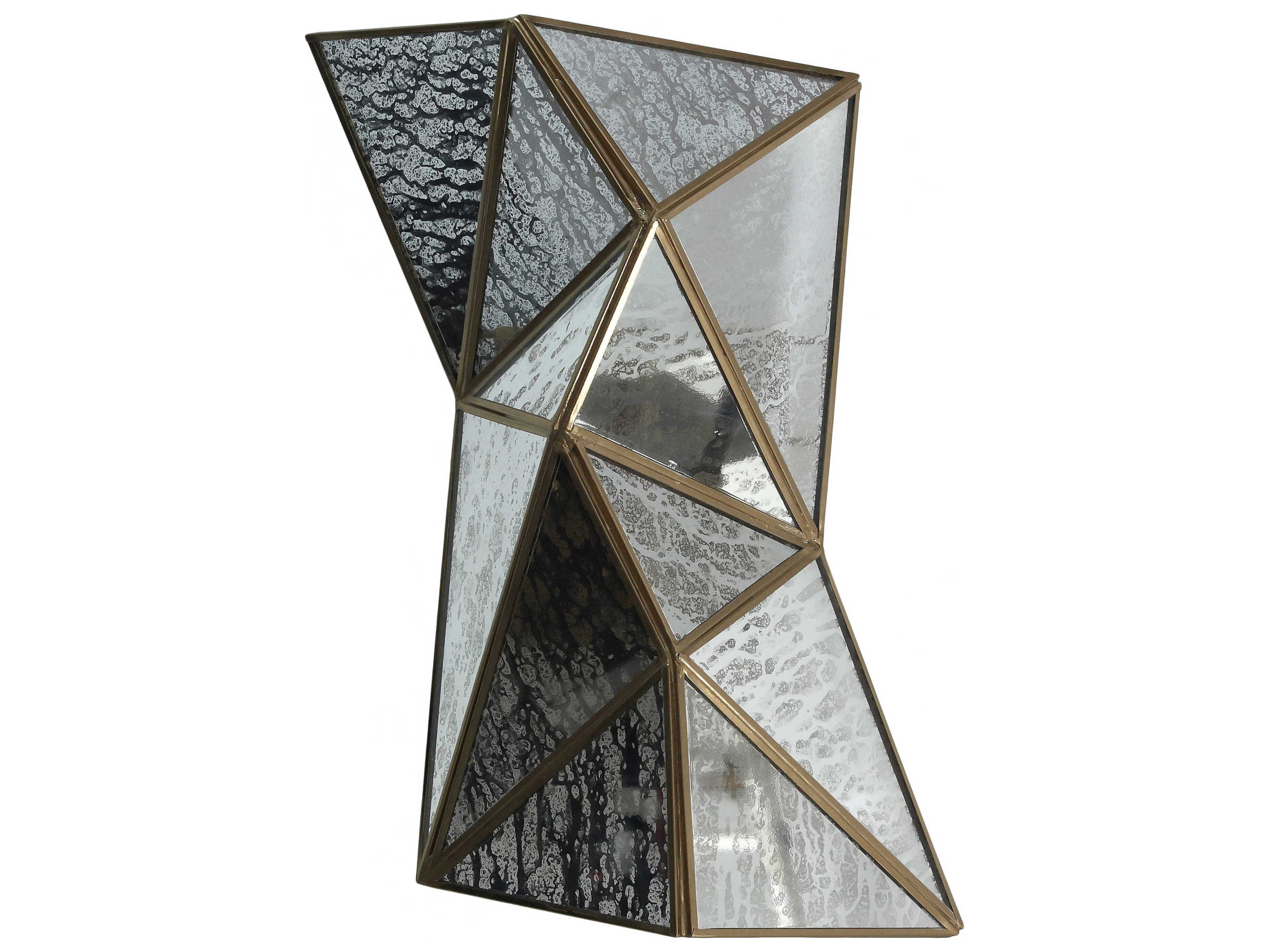 Metropolitan Geo-gem 2-Light Brass Antique Wall Sconce