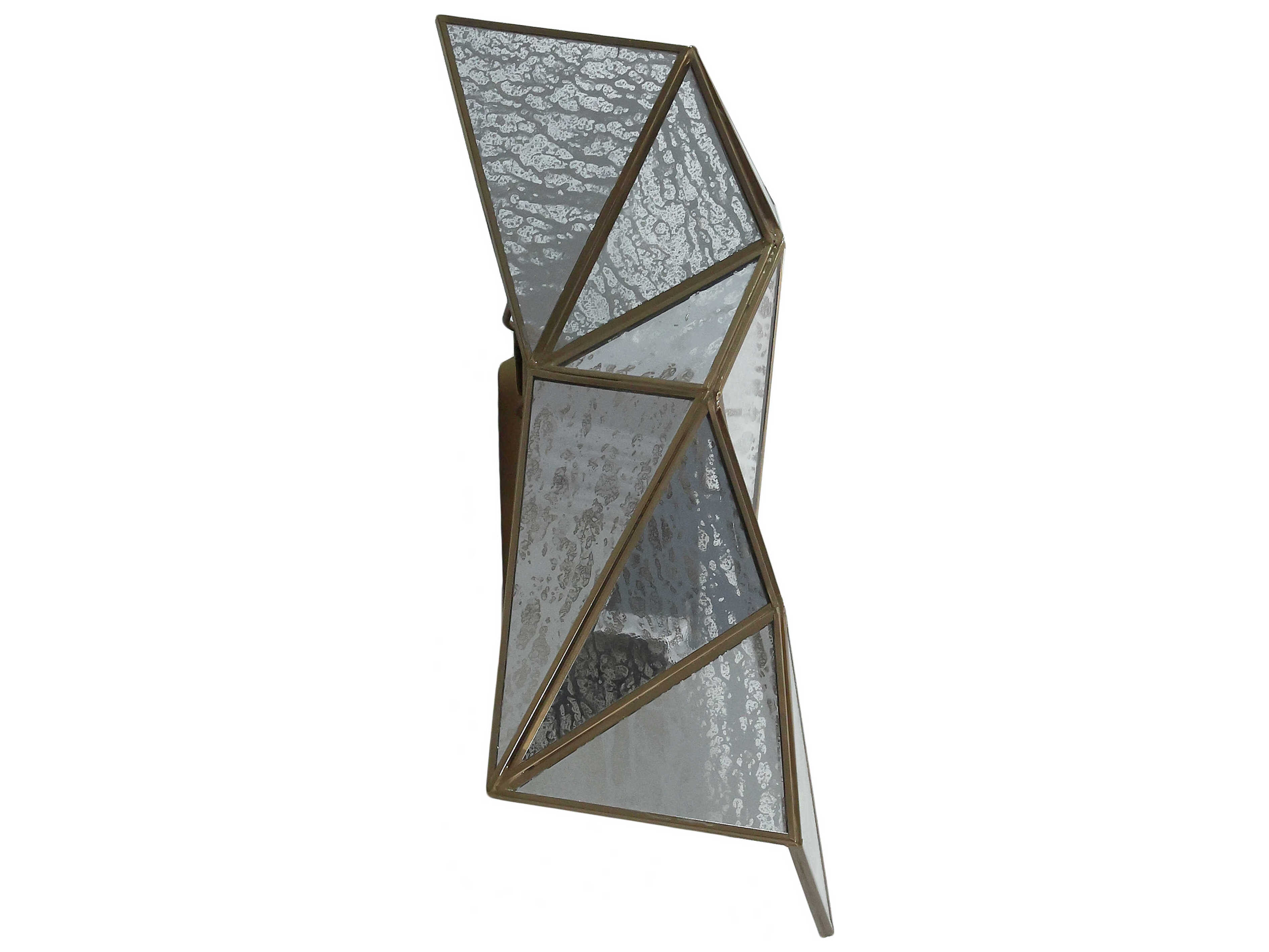 Metropolitan Geo-gem 2-Light Brass Antique Wall Sconce