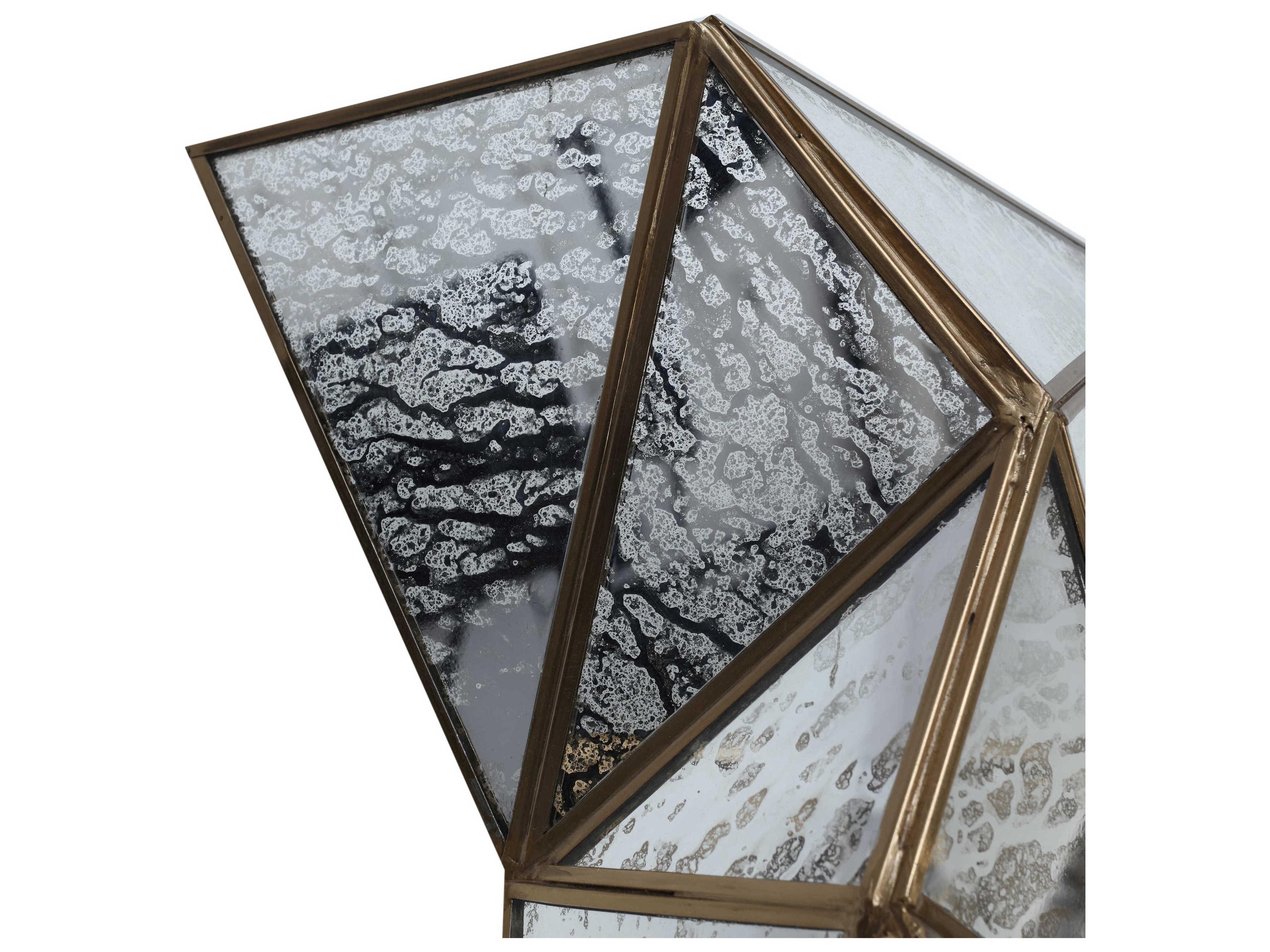 Metropolitan Geo-gem 2-Light Brass Antique Wall Sconce