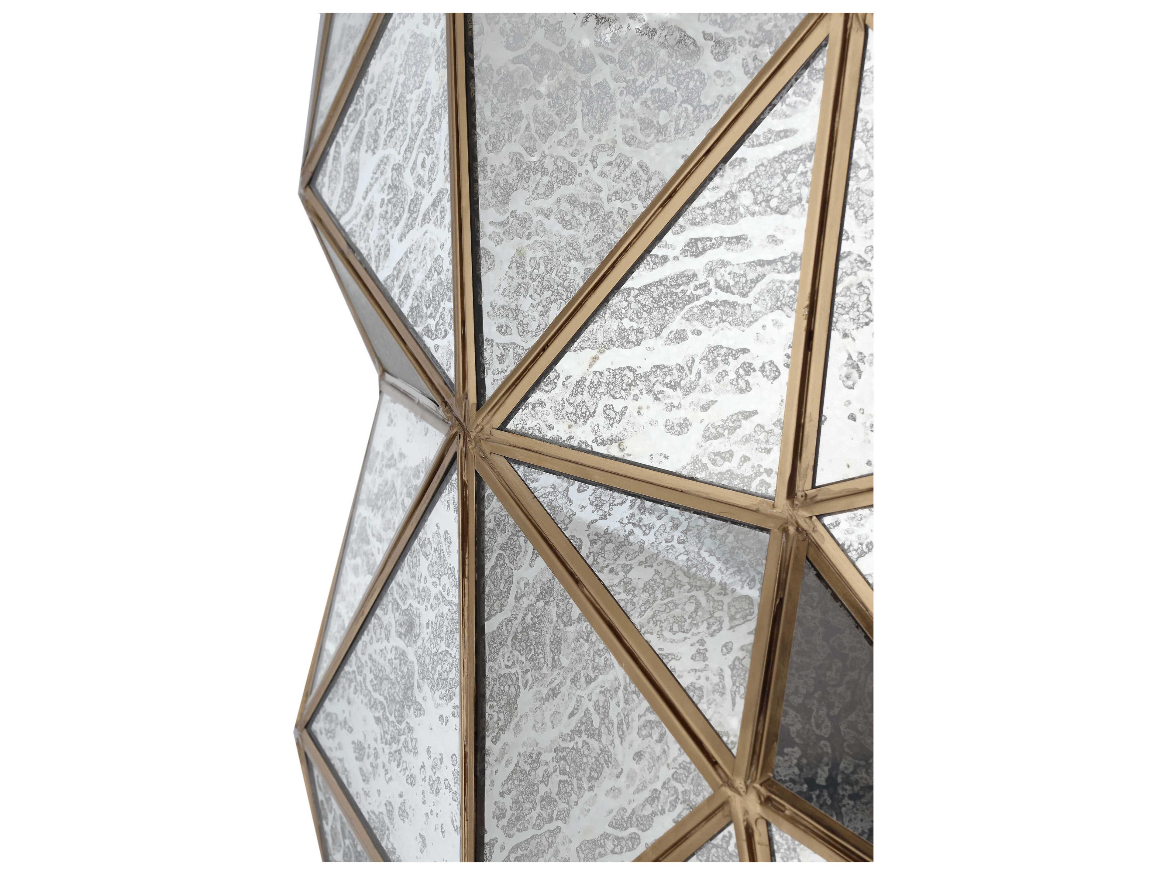 Metropolitan Geo-gem 3-Light Brass Antique Geometric Pendant