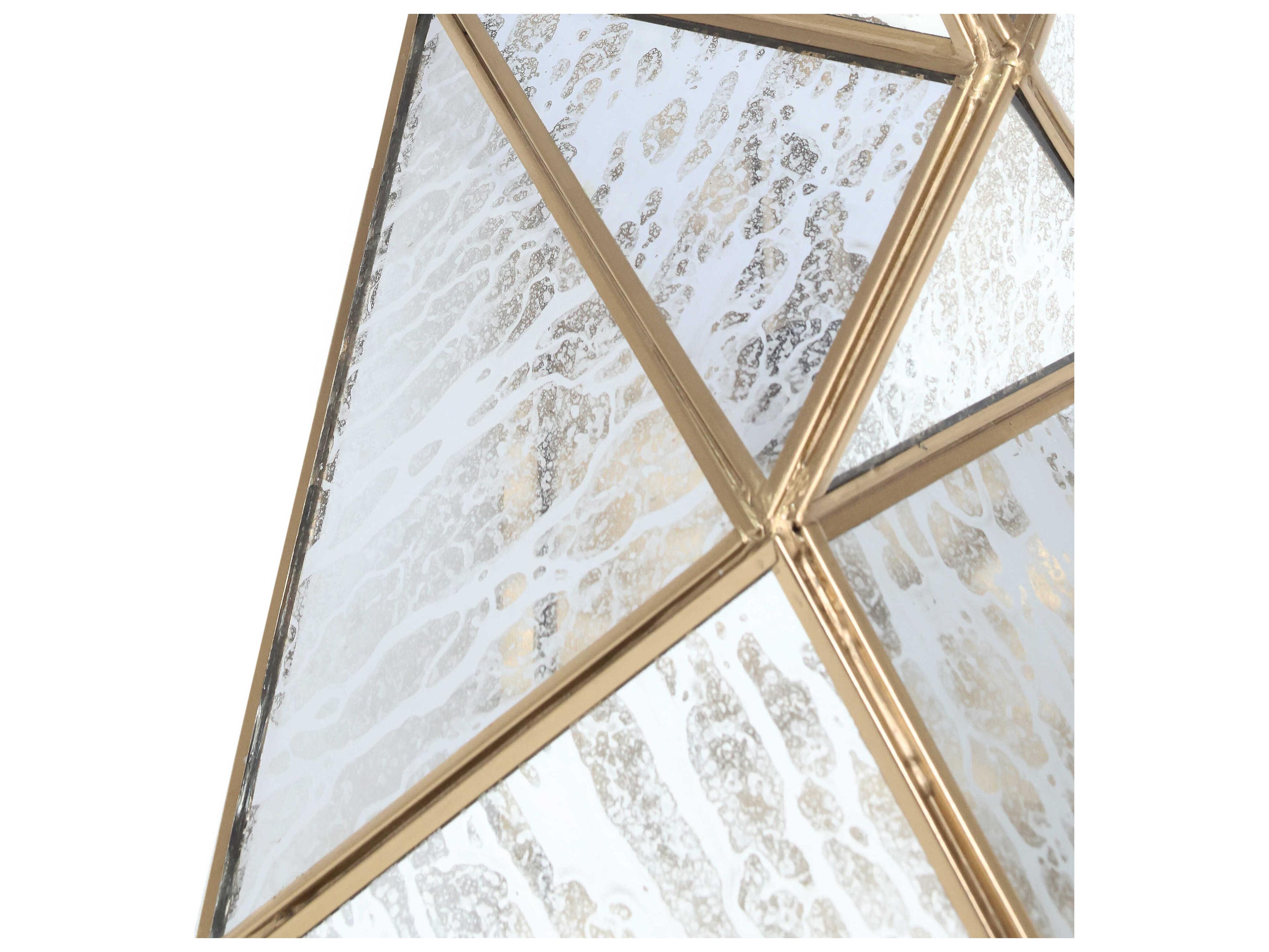 Metropolitan Geo-gem 4-Light Brass Antique Wall Sconce