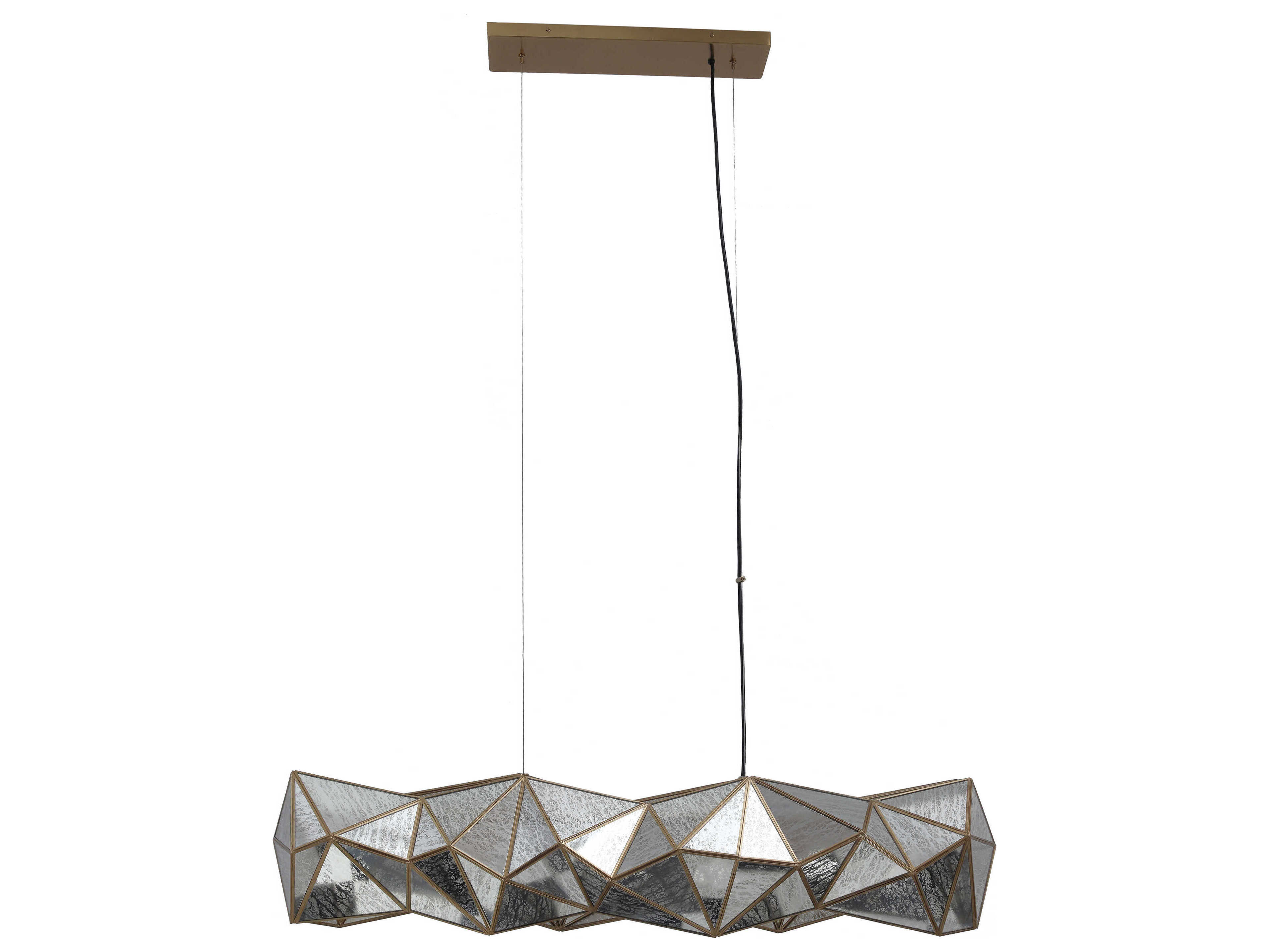 Metropolitan Geo-gem 6-Light Brass Antique Geometric Island Pendant