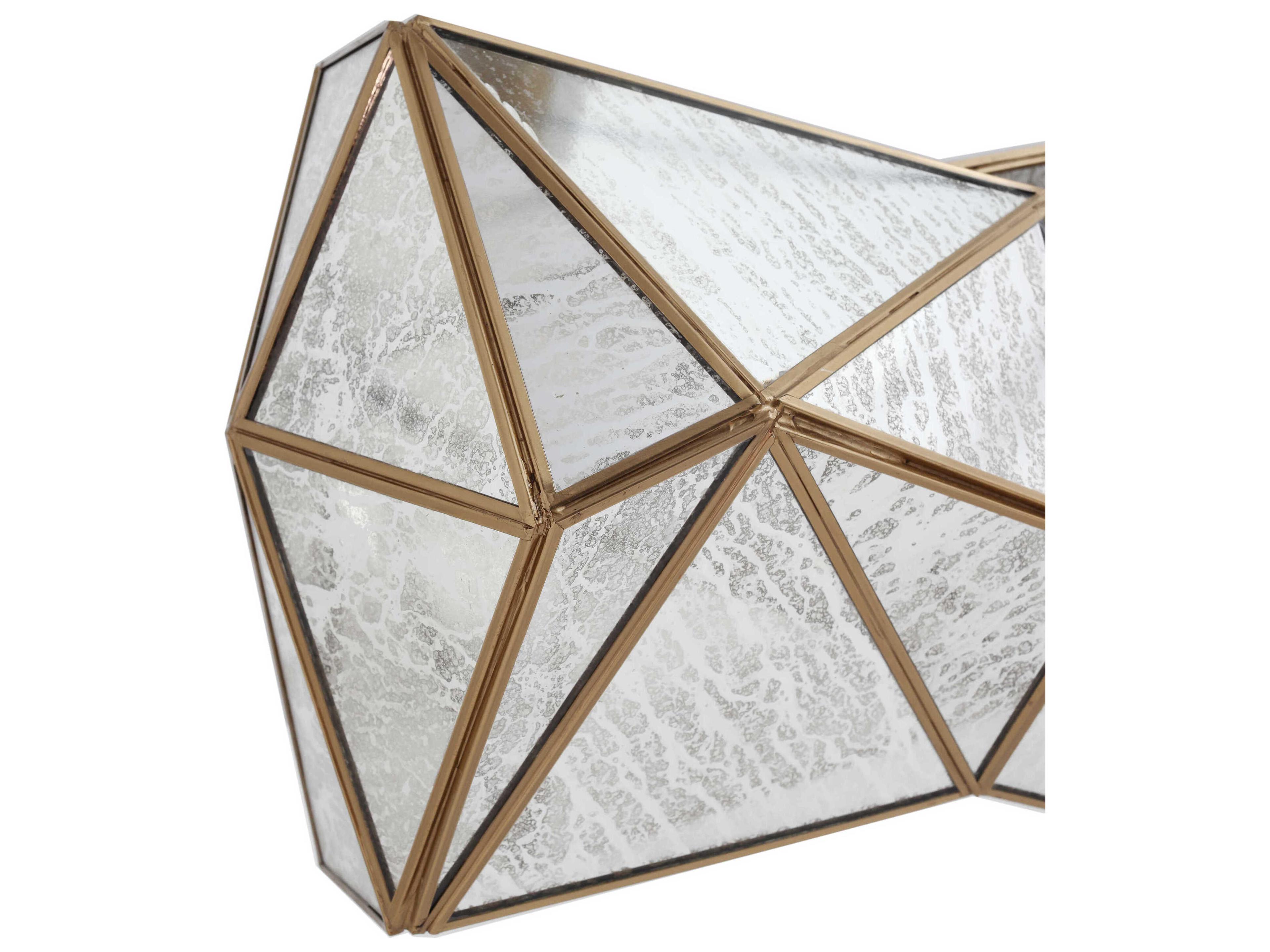 Metropolitan Geo-gem 6-Light Brass Antique Geometric Island Pendant