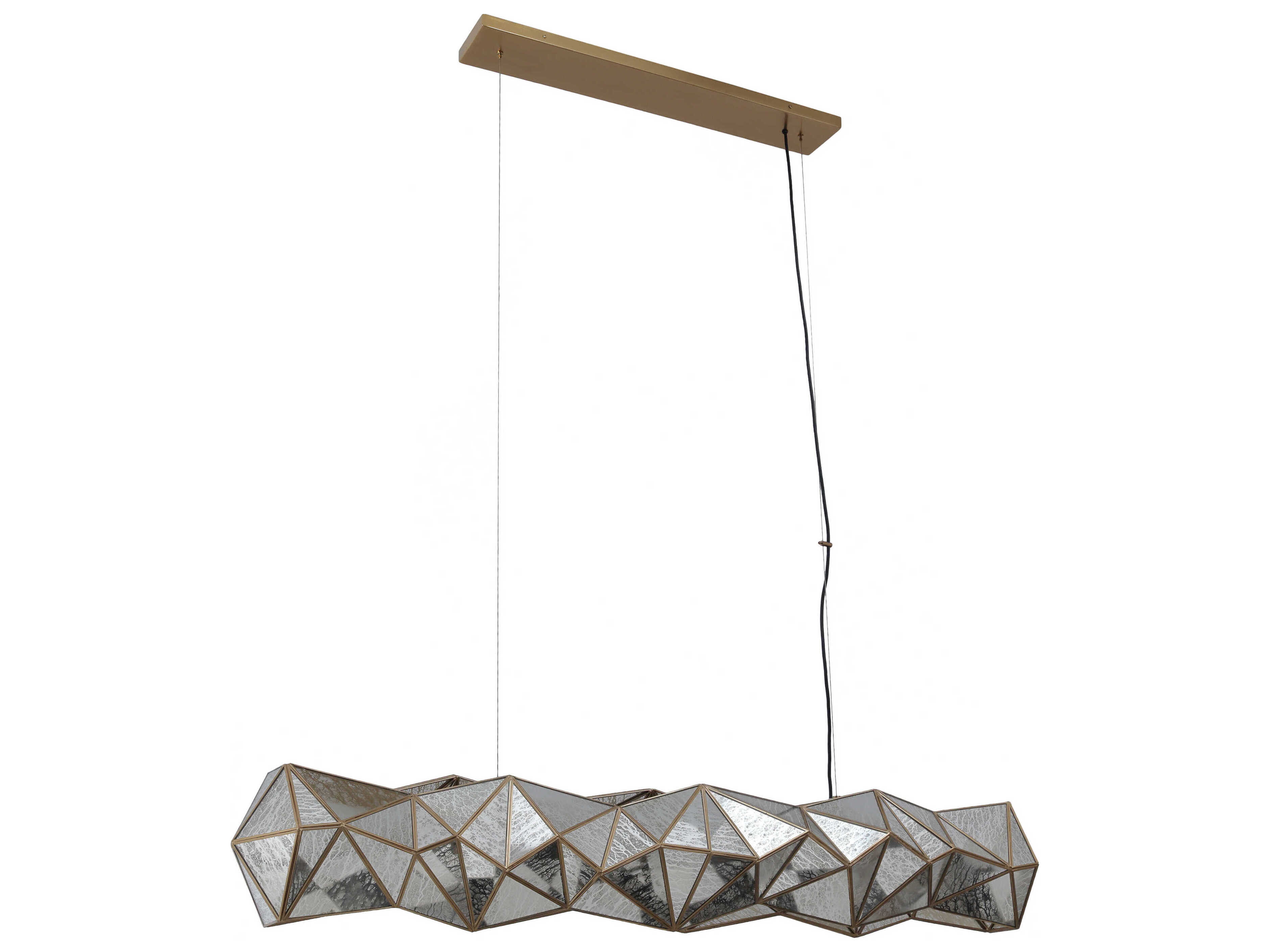 Metropolitan Geo-gem 6-Light Brass Antique Geometric Island Pendant