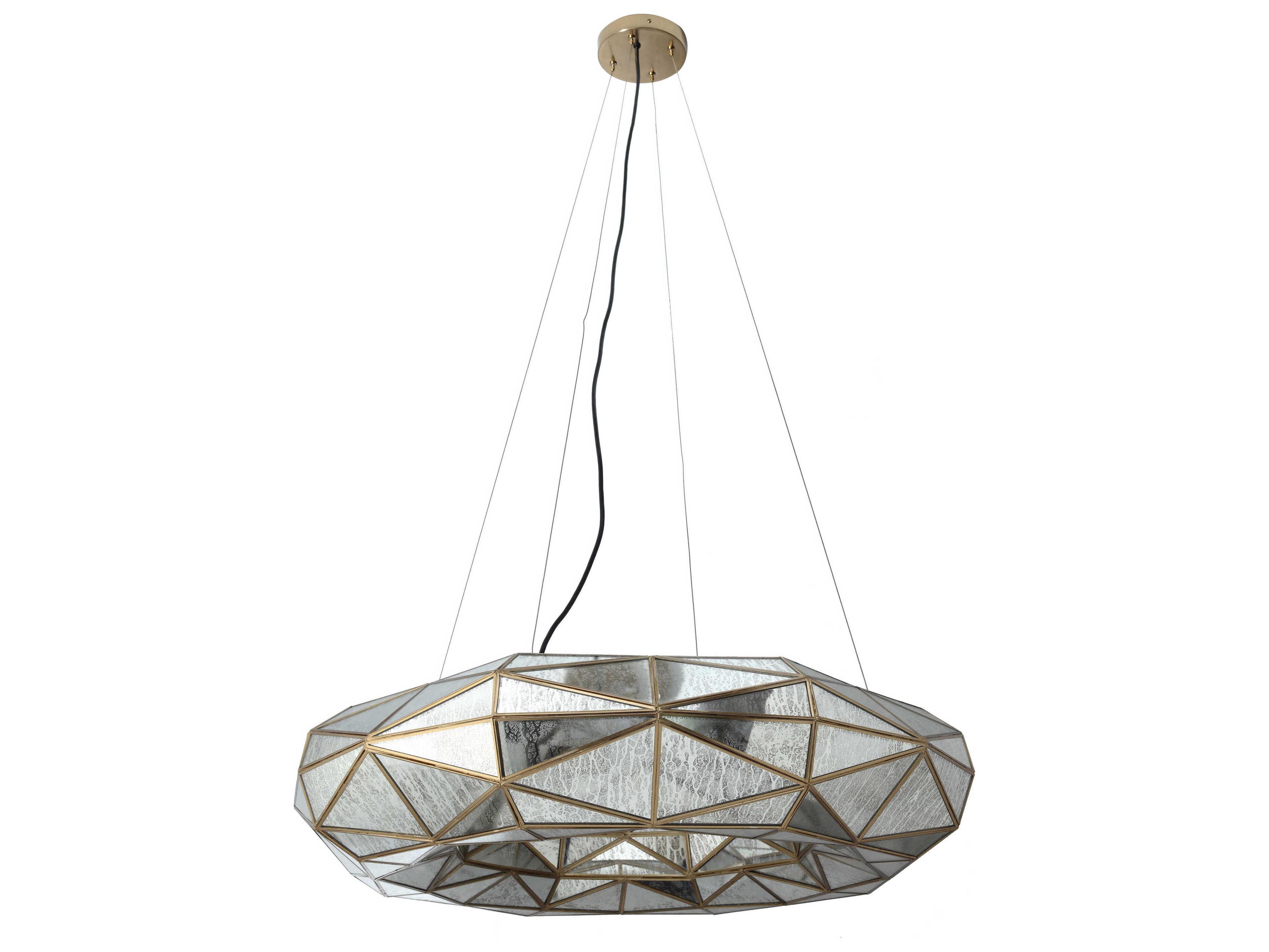 Metropolitan Geo-gem 8-Light Brass Antique Round Chandelier