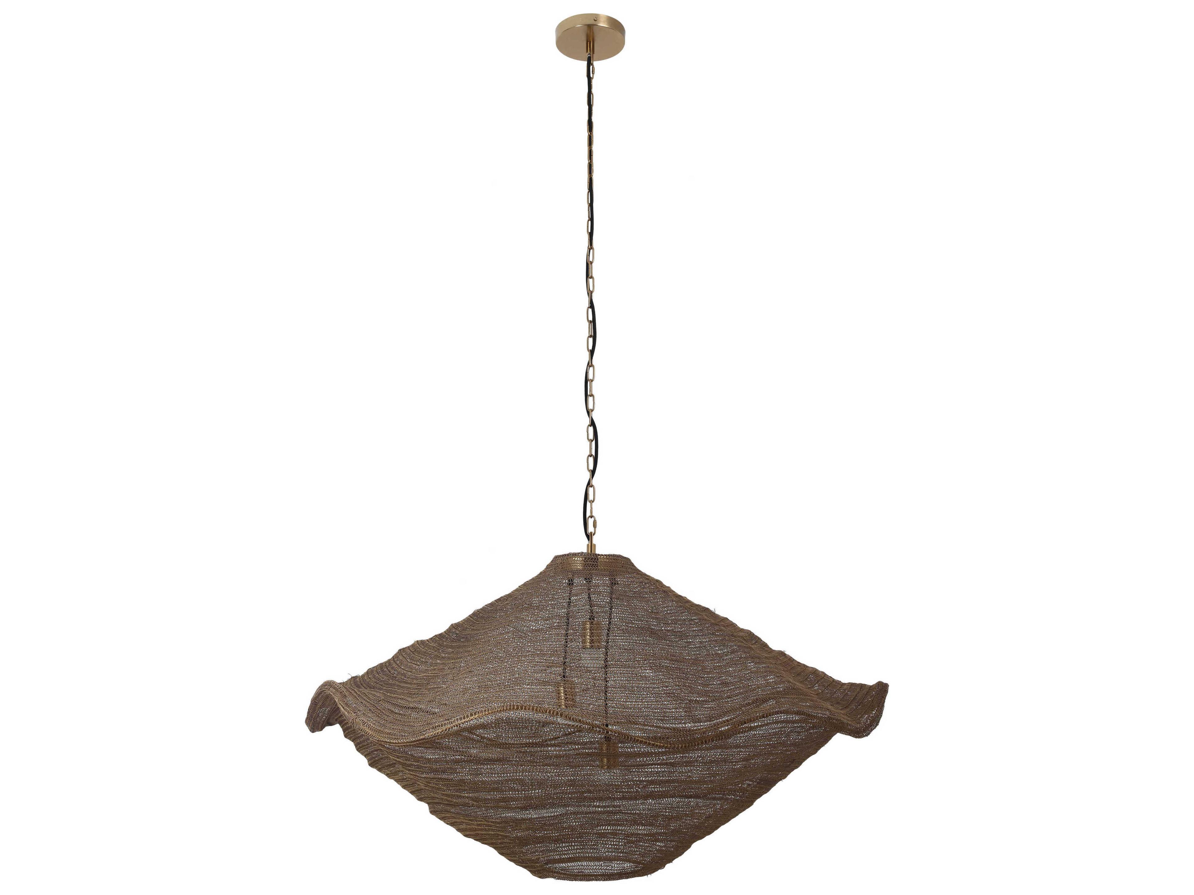 Metropolitan Marseille 3-Light Brass Antique Pendant