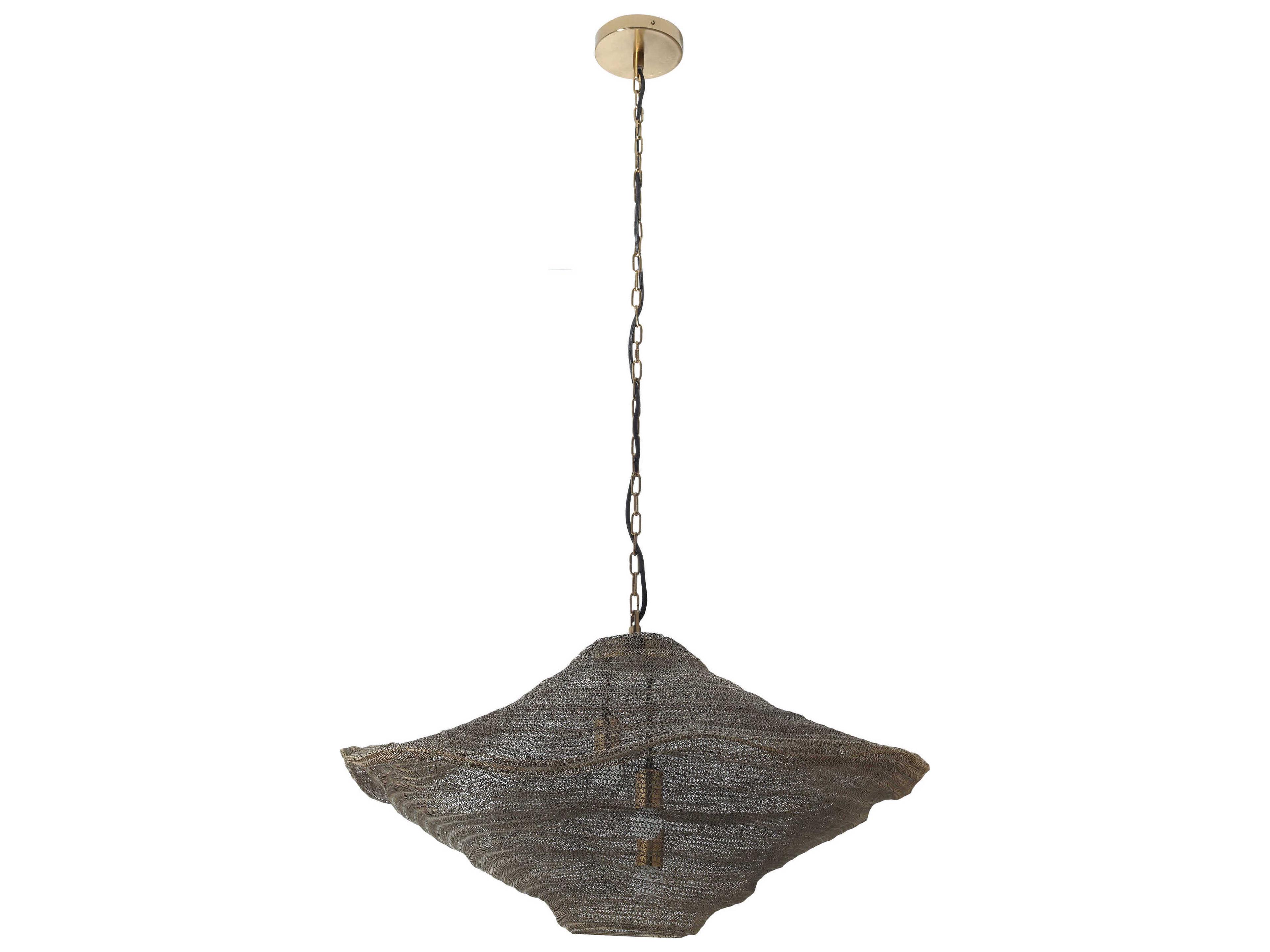 Metropolitan Marseille 3-Light Brass Antique Pendant