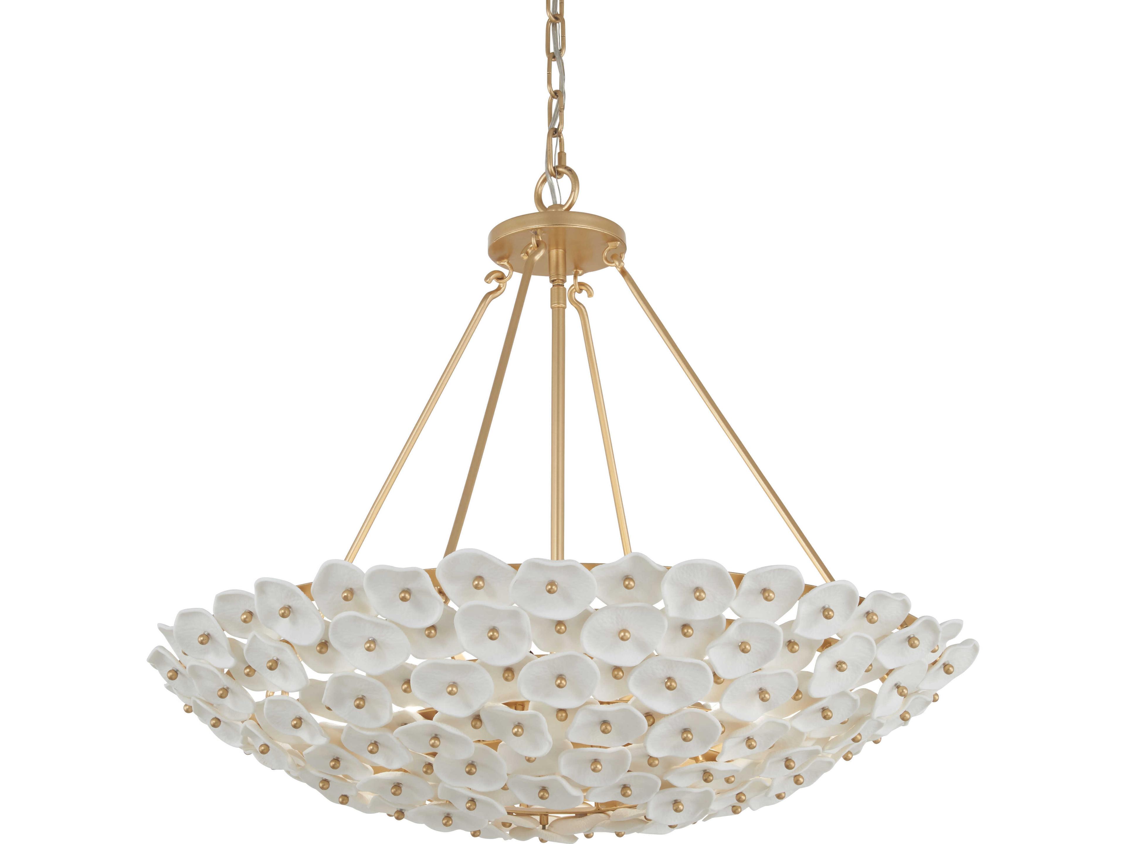 Metropolitan Coastlyn 6-Light Legacy Brass Bowl Pendant