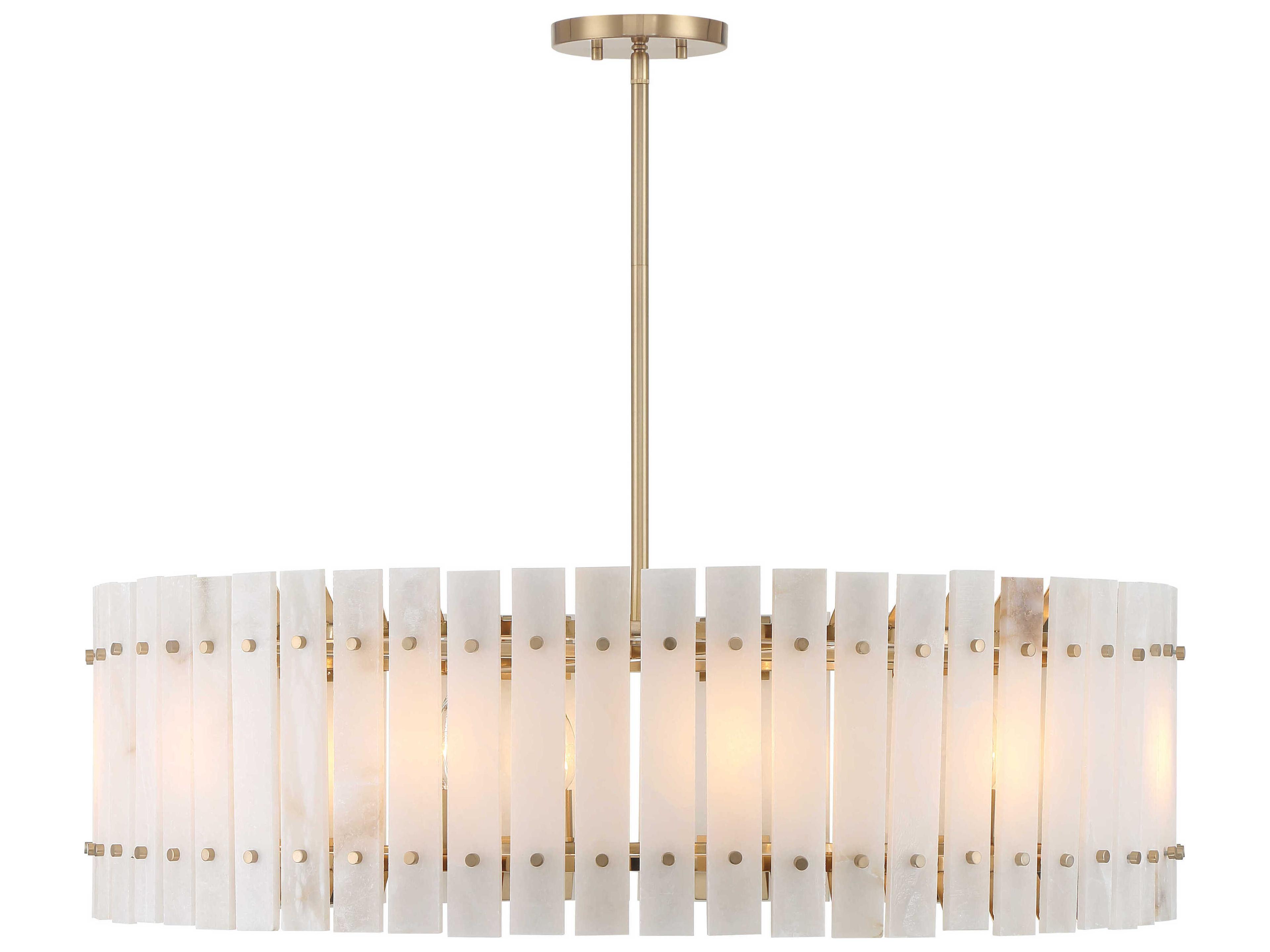 Metropolitan Bardon 12-Light Celeste Brass Drum Pendant