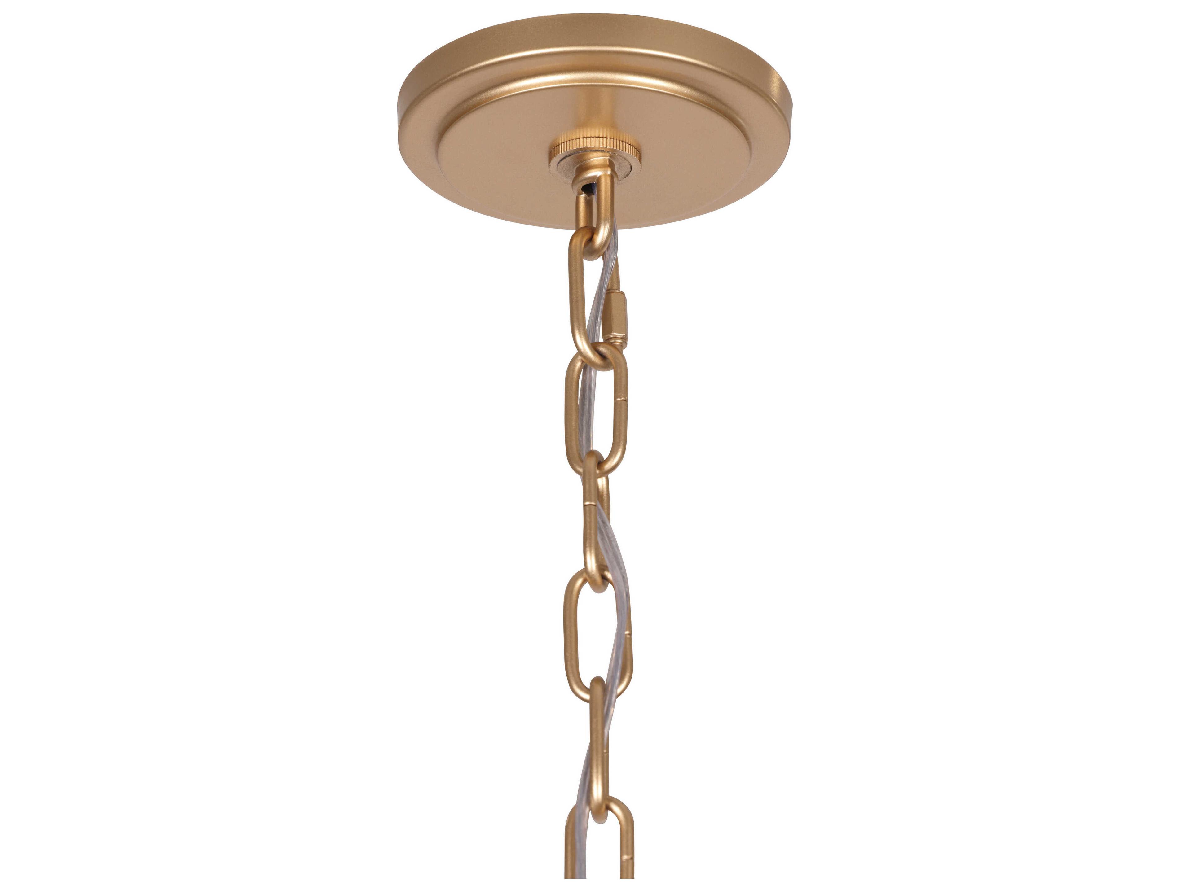 Metropolitan Niu 10-Light Coconut Shell Gold White Round Pendant