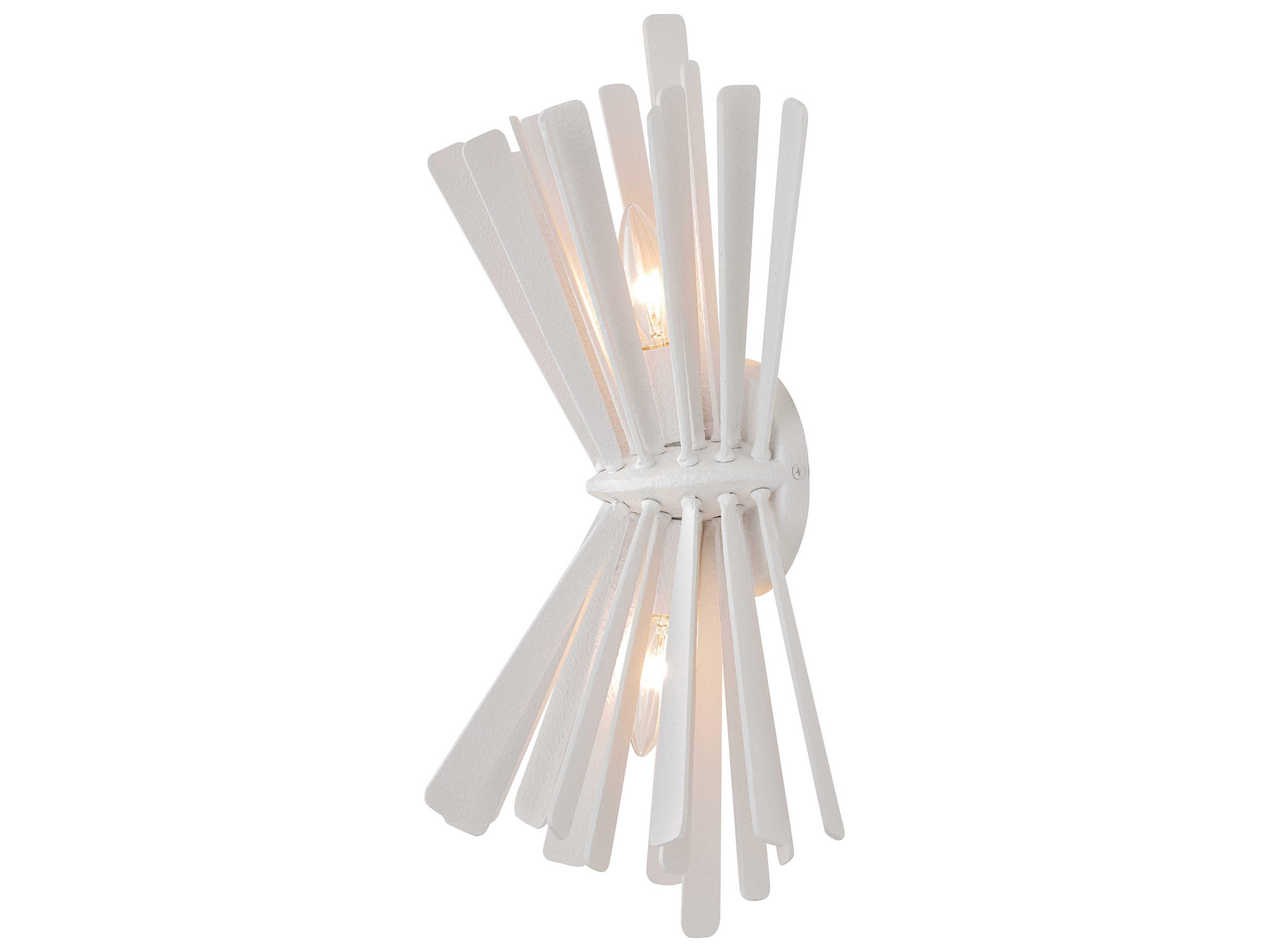 Metropolitan Confluence 2-Light Piastra White Wall Sconce