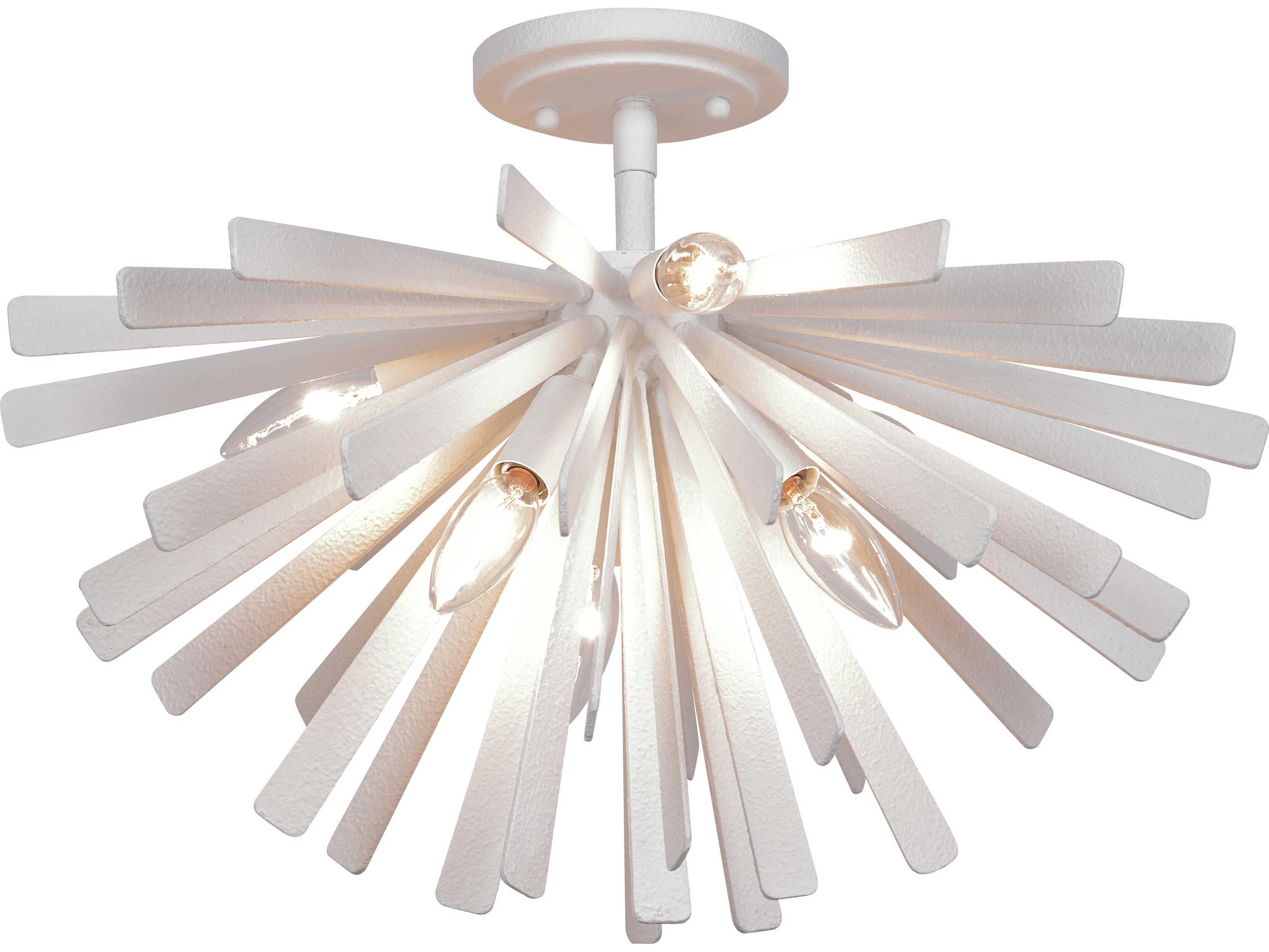 Metropolitan Confluence 6-Light Piastra White Sputnik Semi Flush Mount