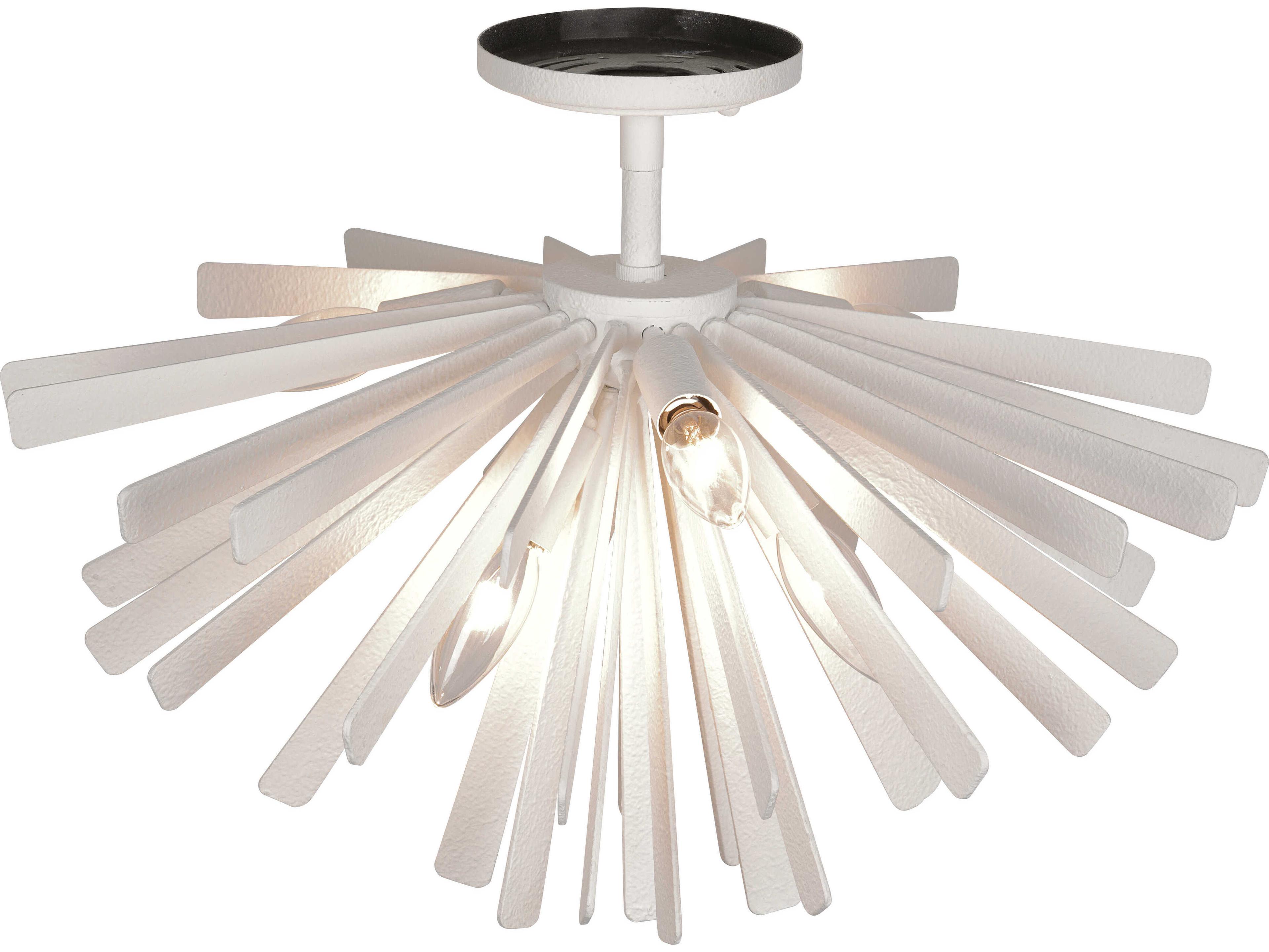 Metropolitan Confluence 6-Light Piastra White Sputnik Semi Flush Mount