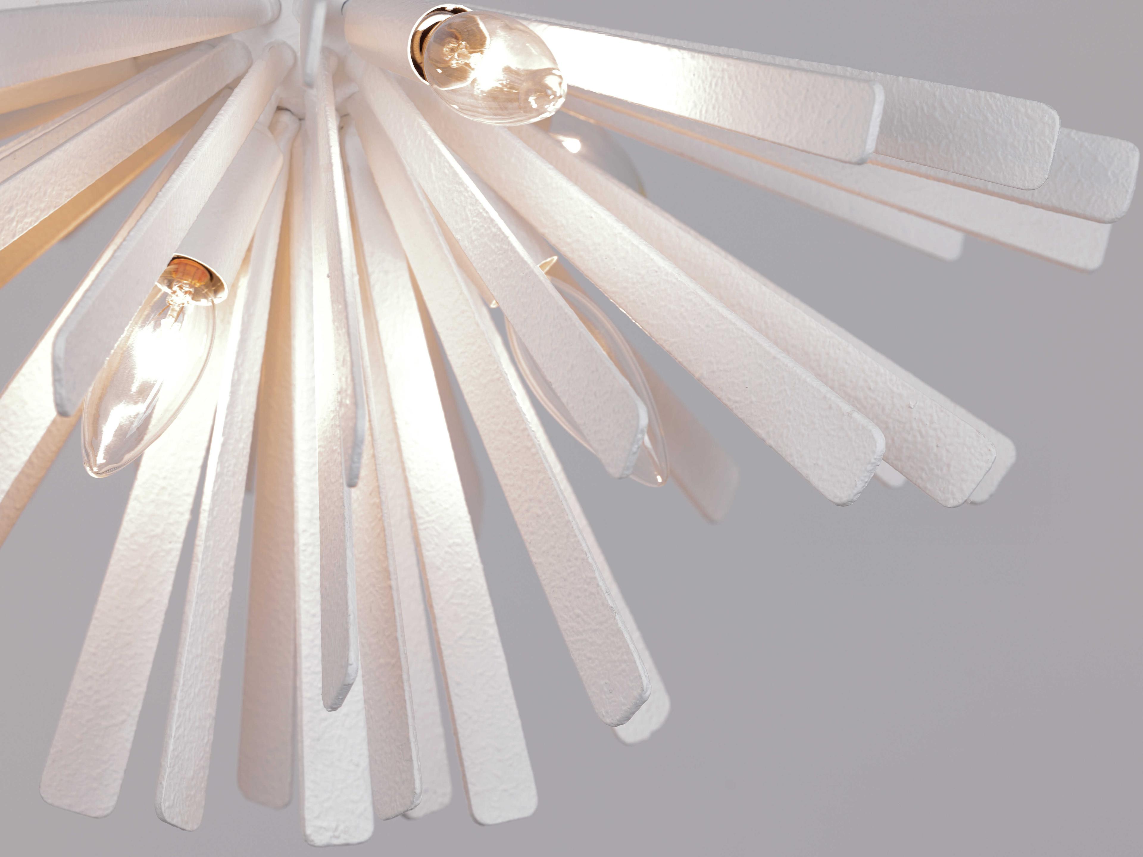 Metropolitan Confluence 6-Light Piastra White Sputnik Semi Flush Mount