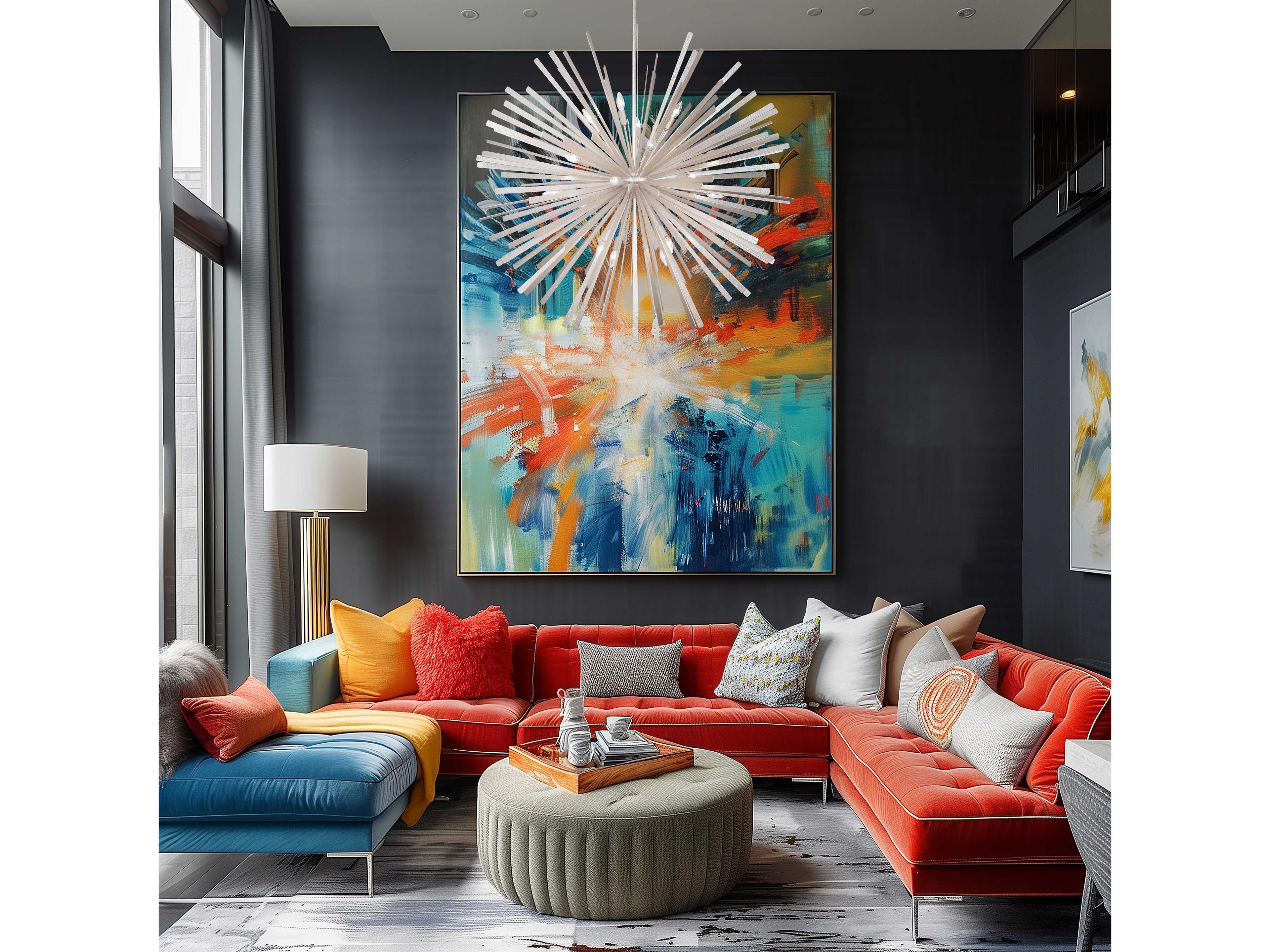 Metropolitan Confluence 20-Light Piastra White Sputnik Pendant