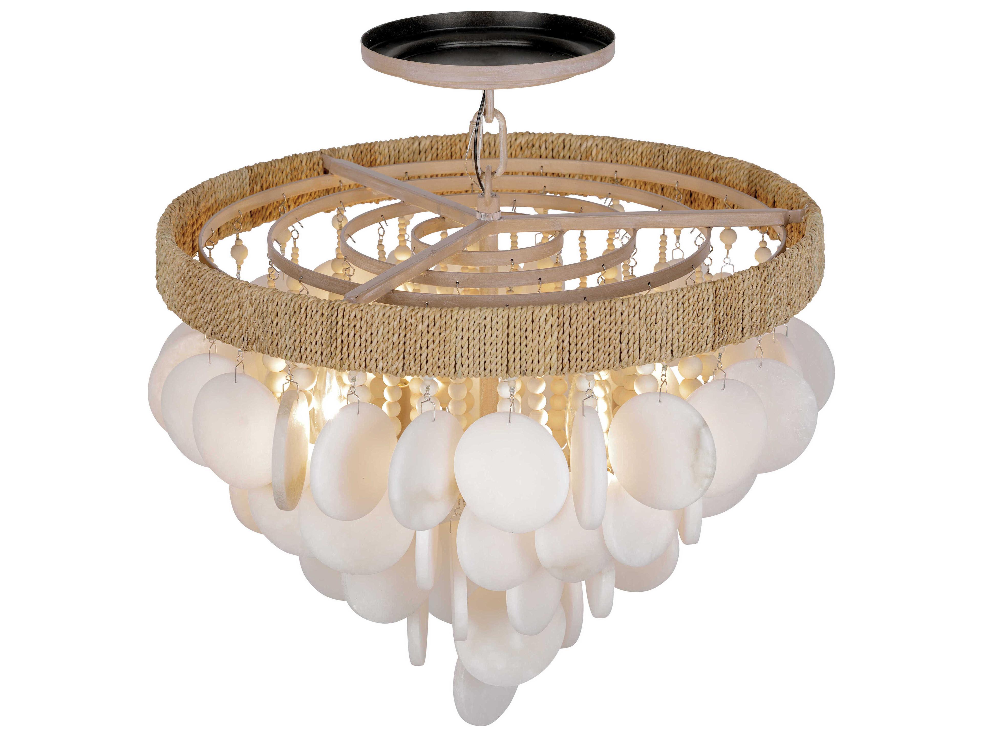 Metropolitan Aurelias Cove 4-Light Autumn White Tiered Semi Flush Mount