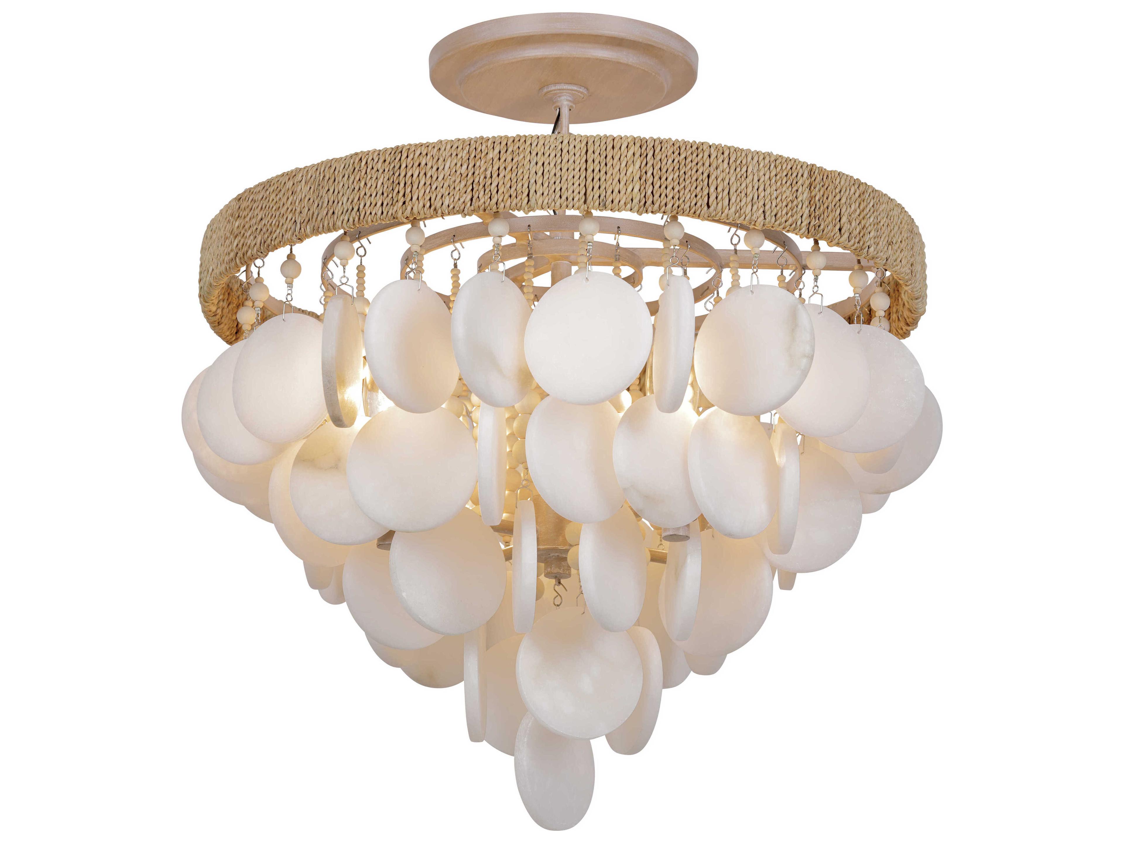 Metropolitan Aurelias Cove 4-Light Autumn White Tiered Semi Flush Mount