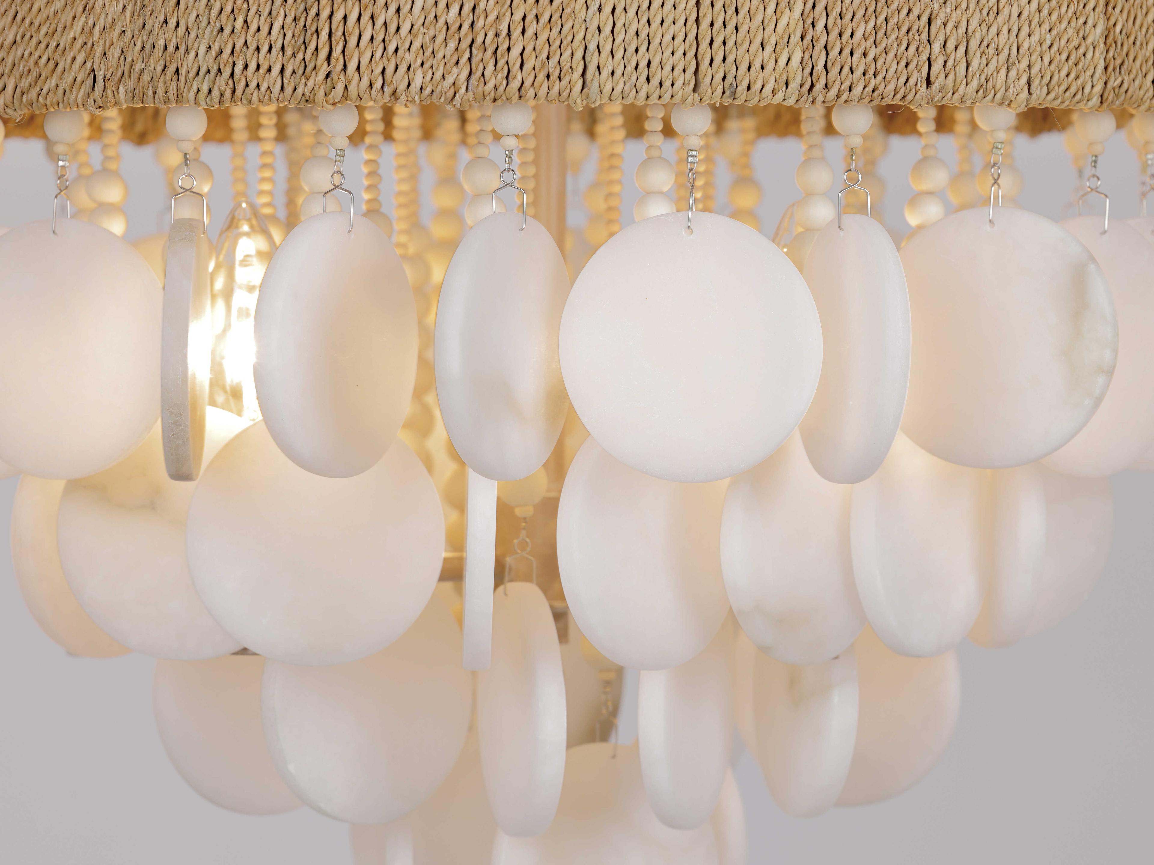 Metropolitan Aurelias Cove 4-Light Autumn White Tiered Semi Flush Mount