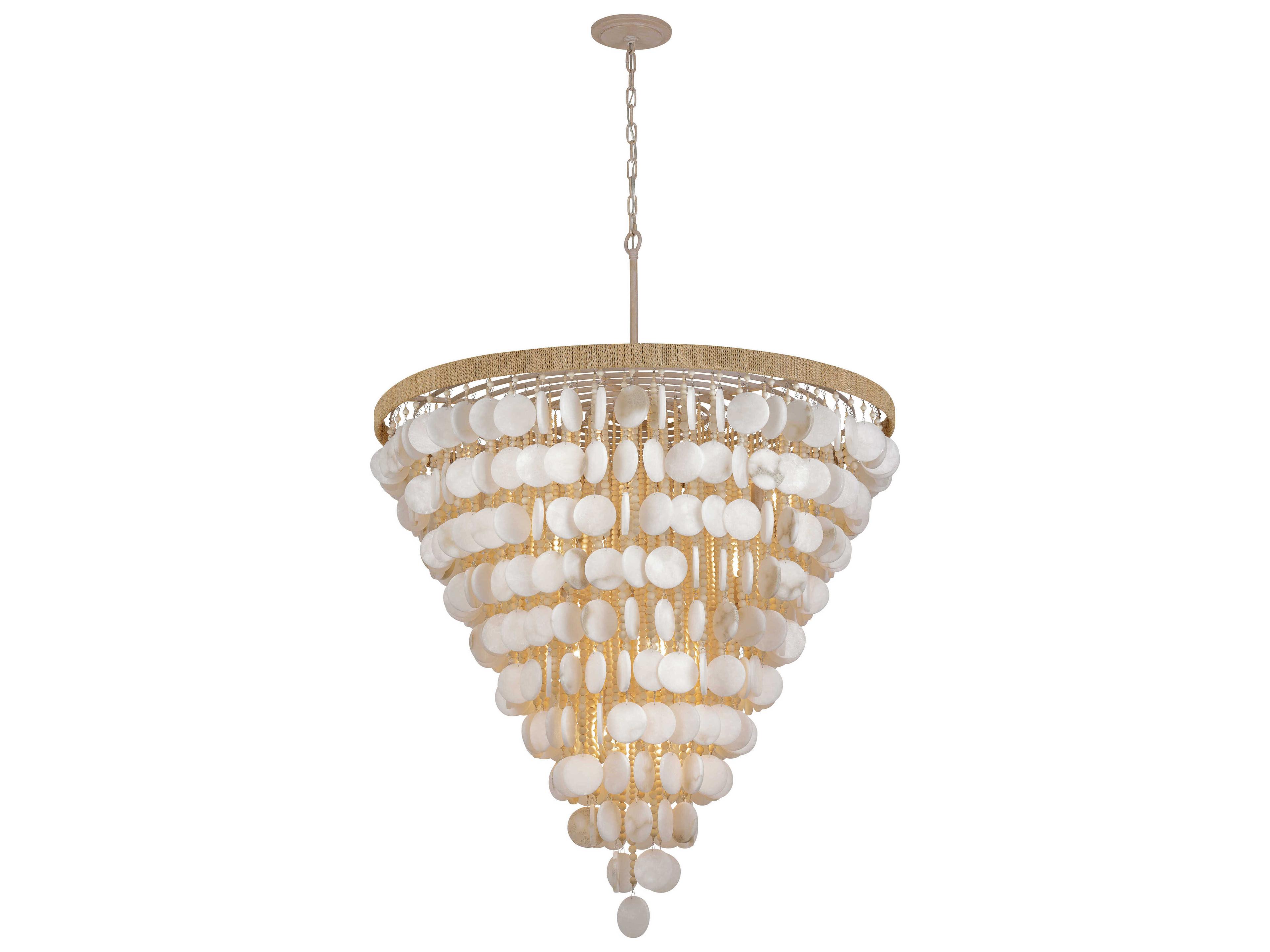 Metropolitan Aurelias Cove 15-Light Autumn White Tiered Pendant