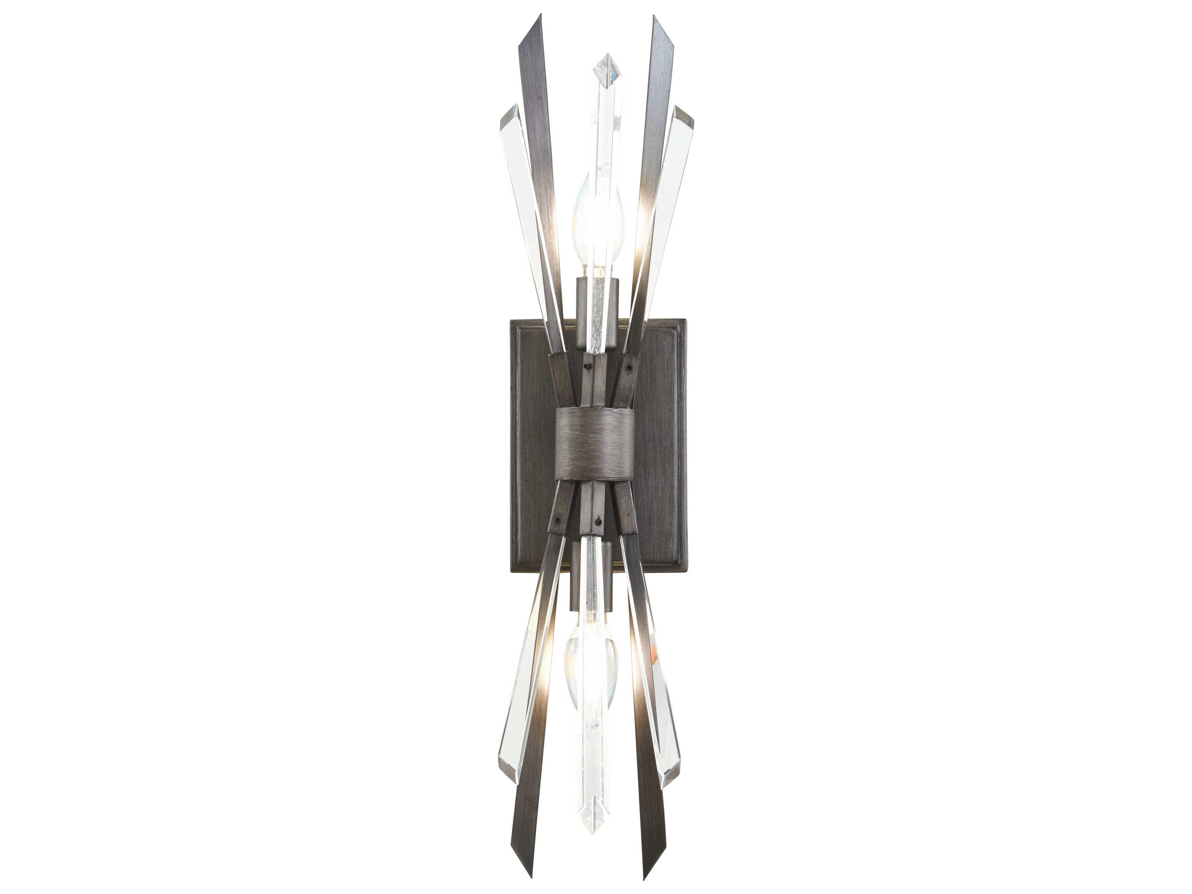 Metropolitan Elsa 2-Light Midnight Graphite Gray Wall Sconce