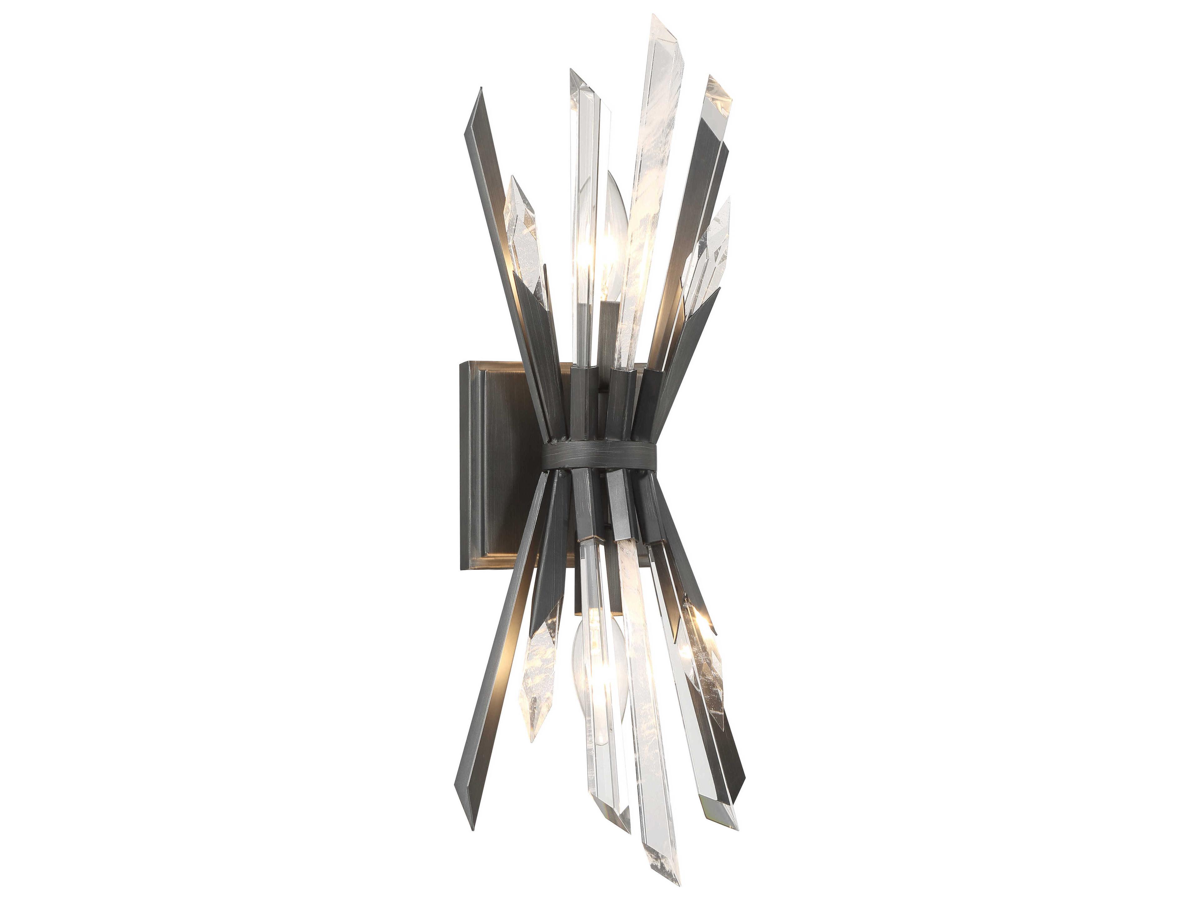 Metropolitan Elsa 2-Light Midnight Graphite Black Wall Sconce