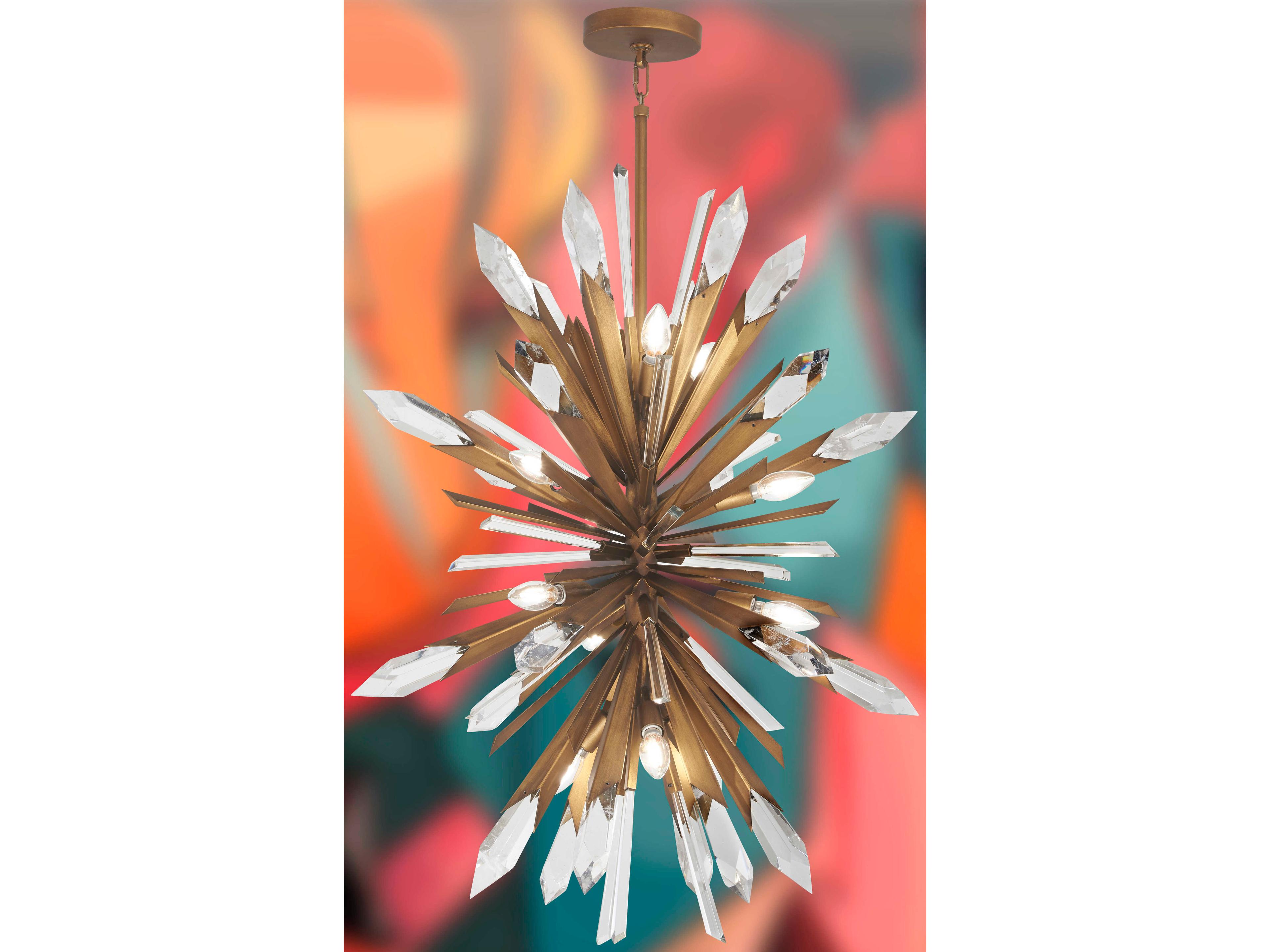 Metropolitan Elsa 12-Light Painted Gold Sputnik Pendant