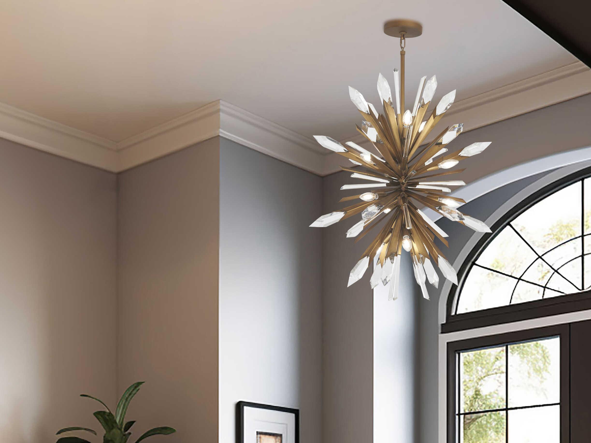 Metropolitan Elsa 12-Light Painted Gold Sputnik Pendant