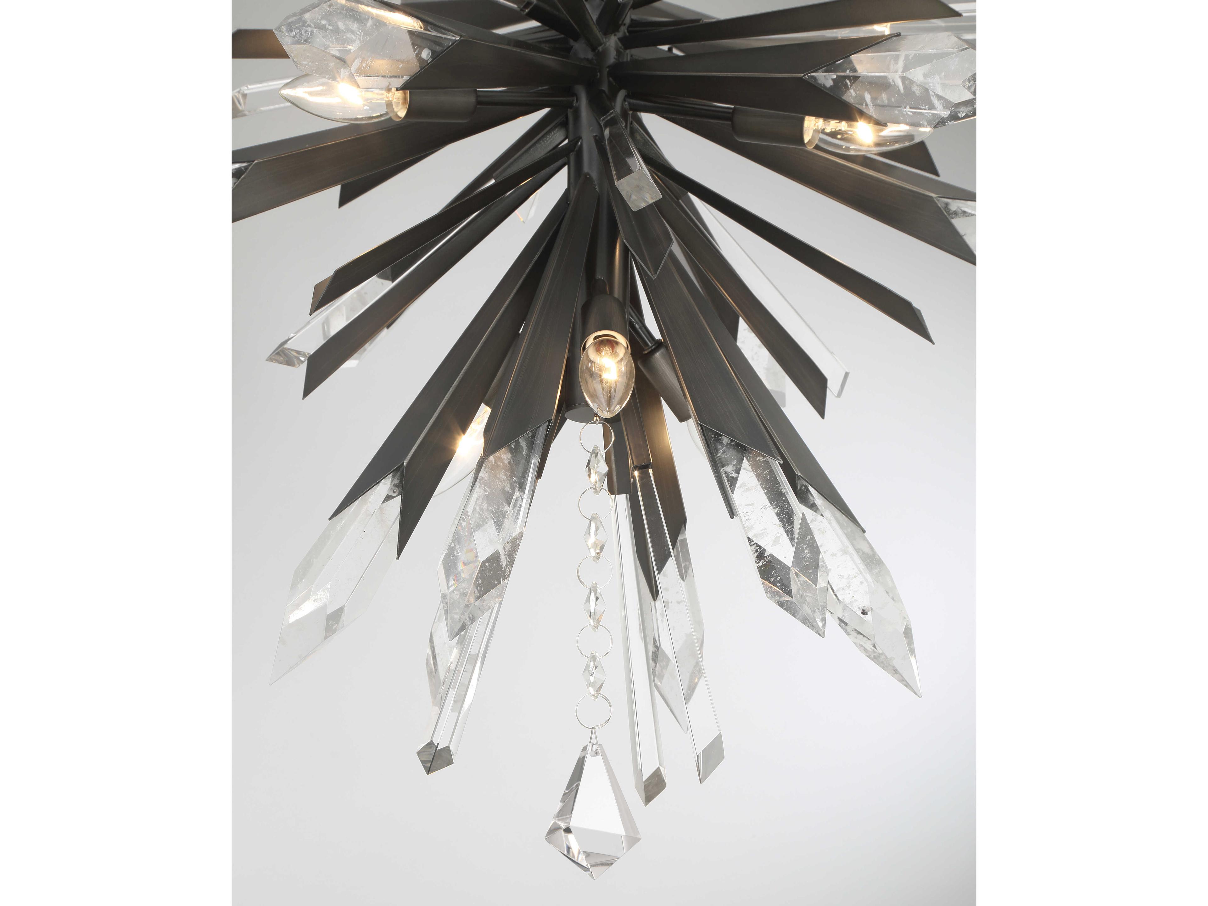 Metropolitan Elsa 12-Light Midnight Graphite Black Sputnik Pendant