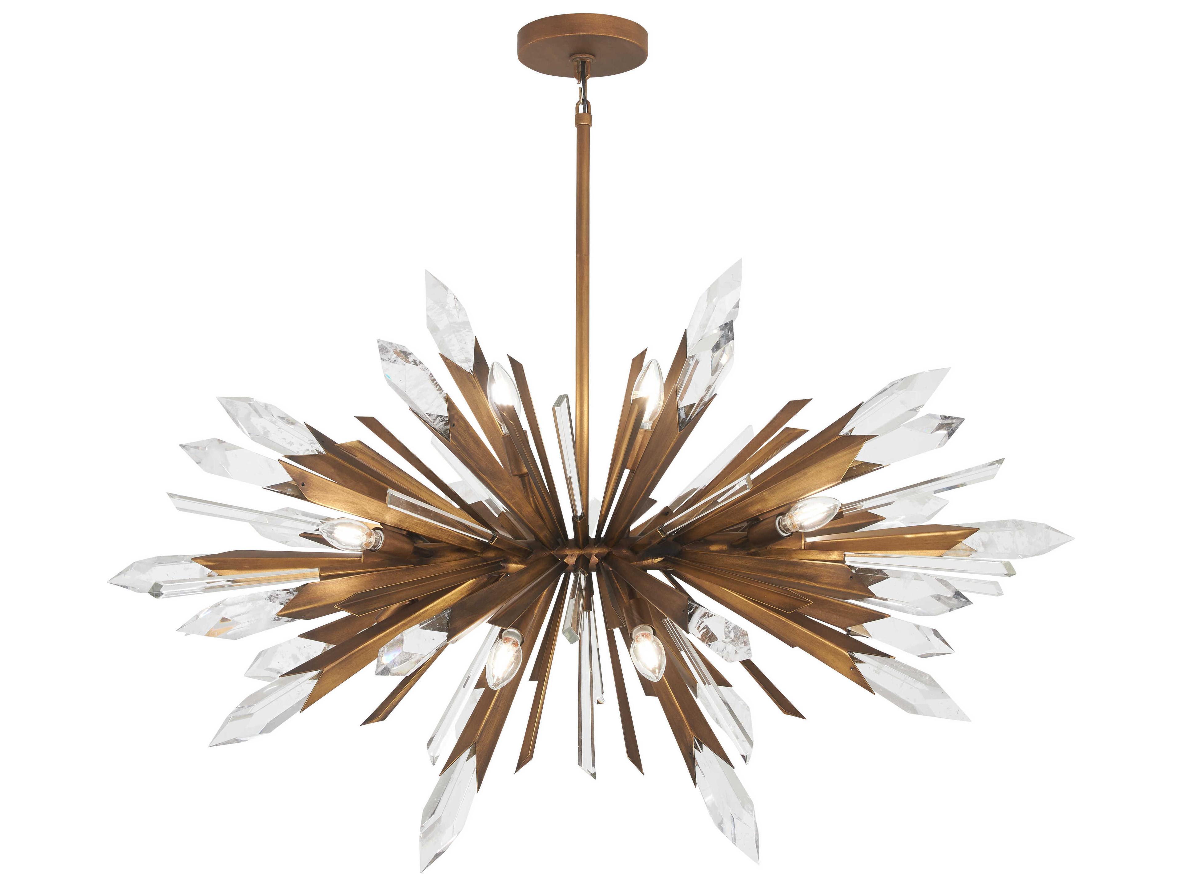 Metropolitan Elsa 12-Light Painted Gold Sputnik Island Pendant