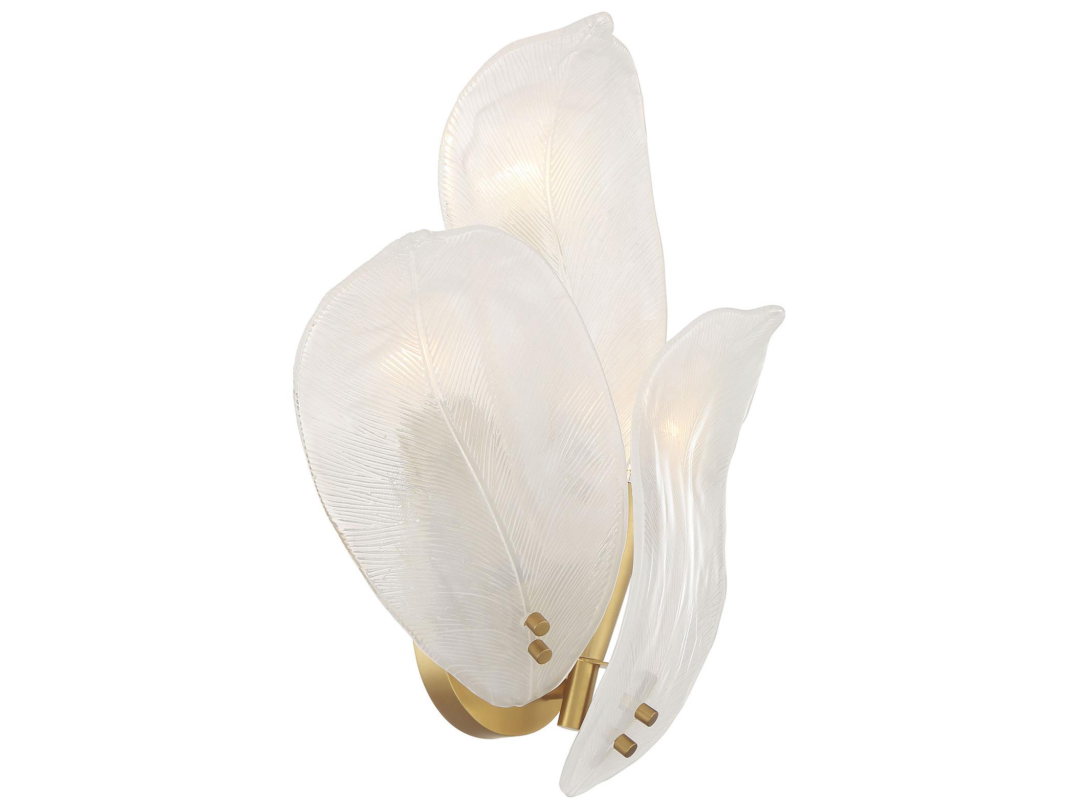 Metropolitan Orchid 3-Light Legacy Brass Wall Sconce
