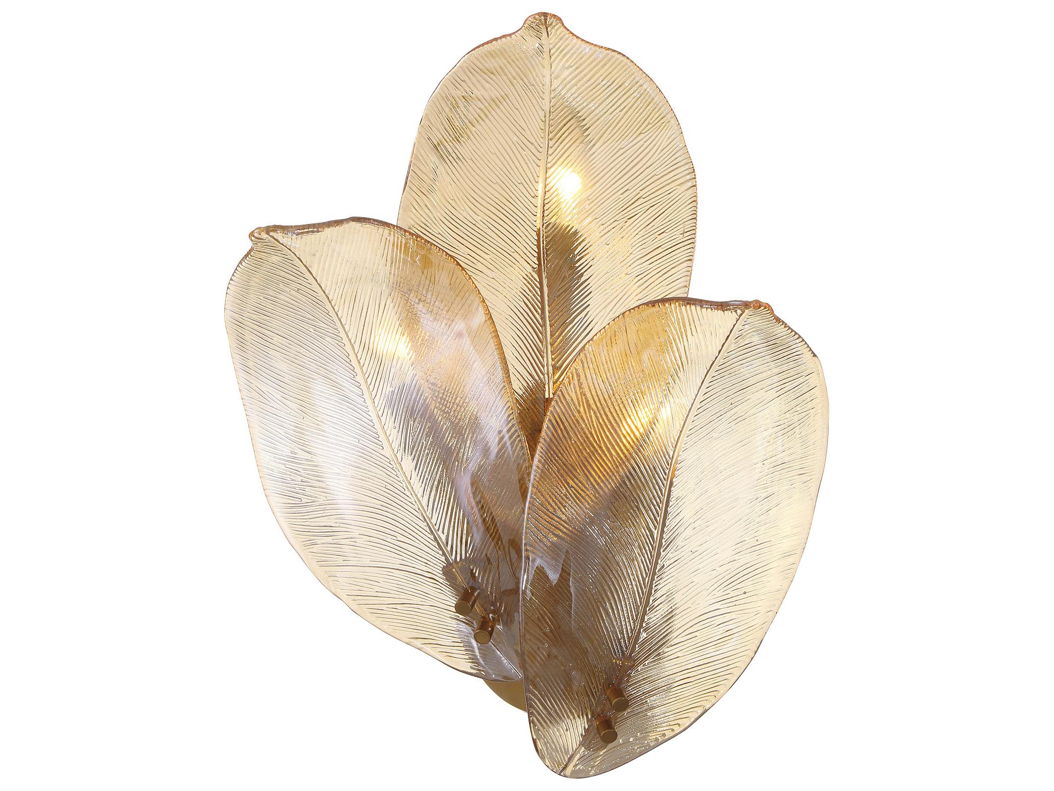 Metropolitan Orchid 3-Light Legacy Brass Wall Sconce