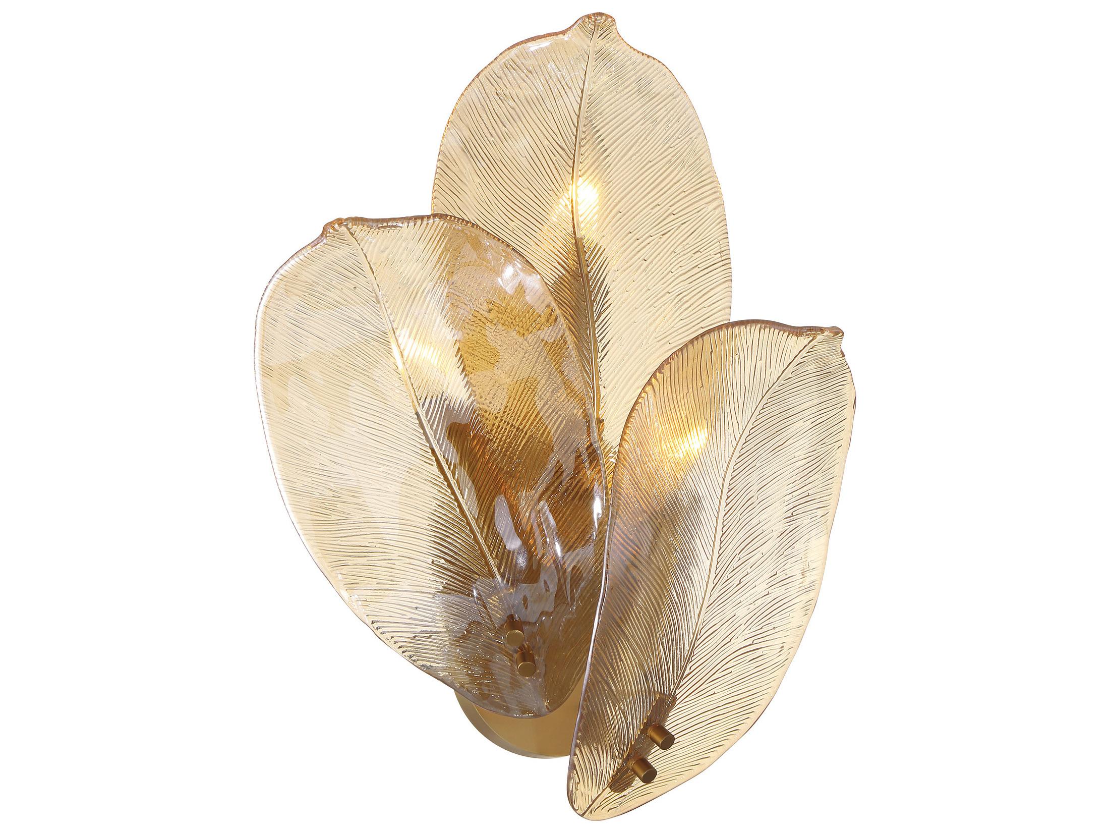 Metropolitan Orchid 3-Light Legacy Brass Wall Sconce