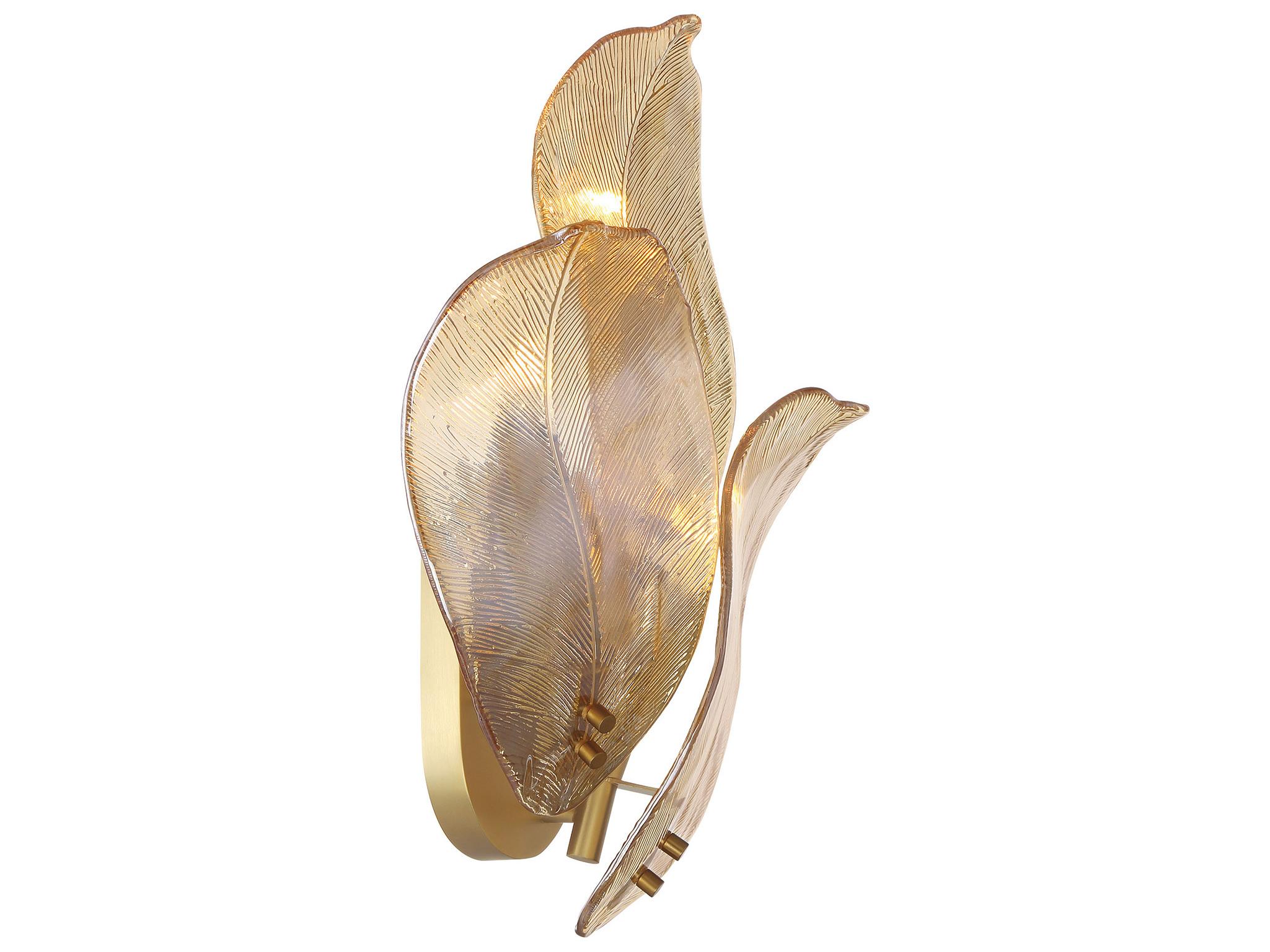 Metropolitan Orchid 3-Light Legacy Brass Wall Sconce
