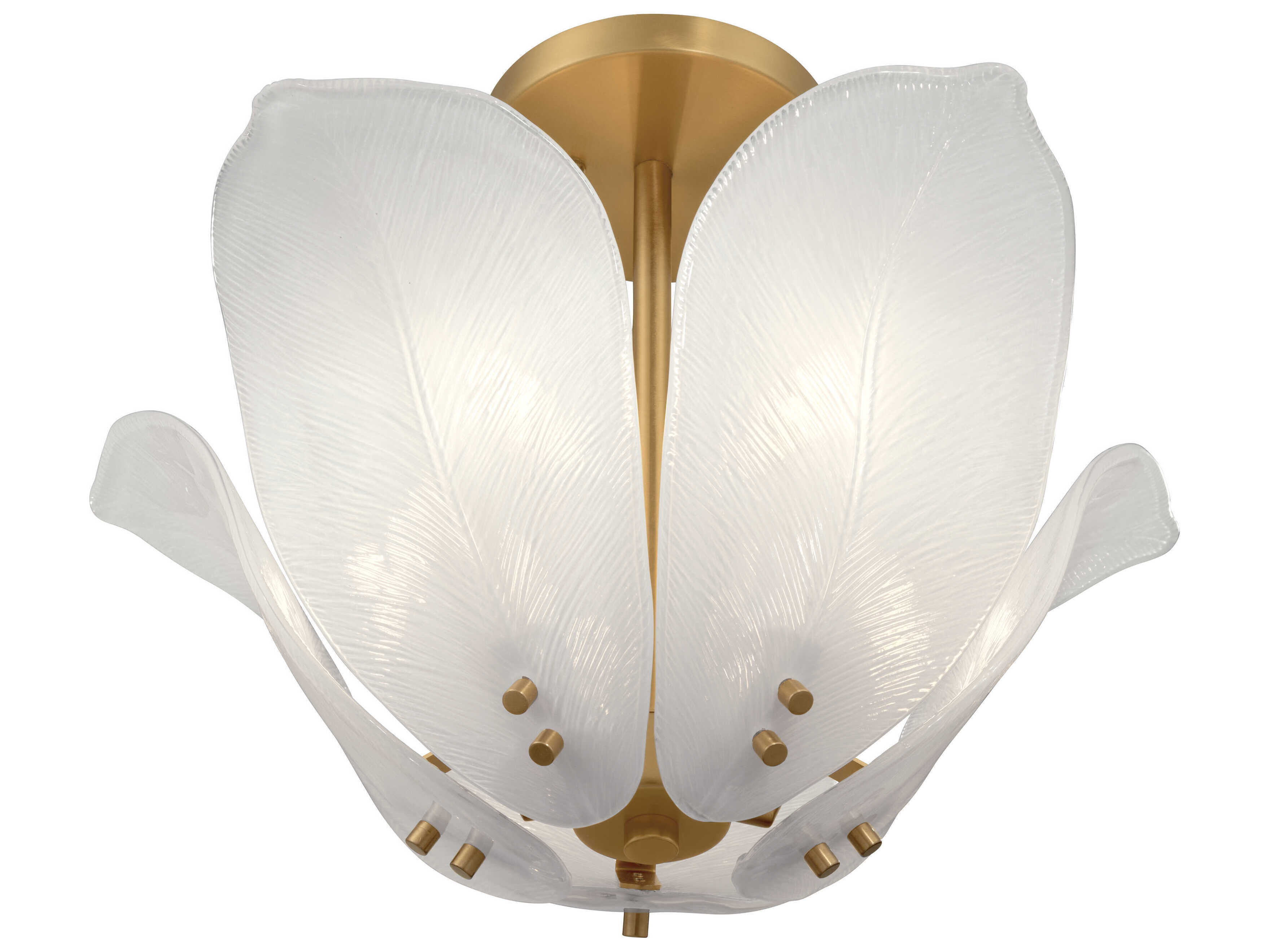 Metropolitan Orchid 5-Light Legacy Brass Semi Flush Mount
