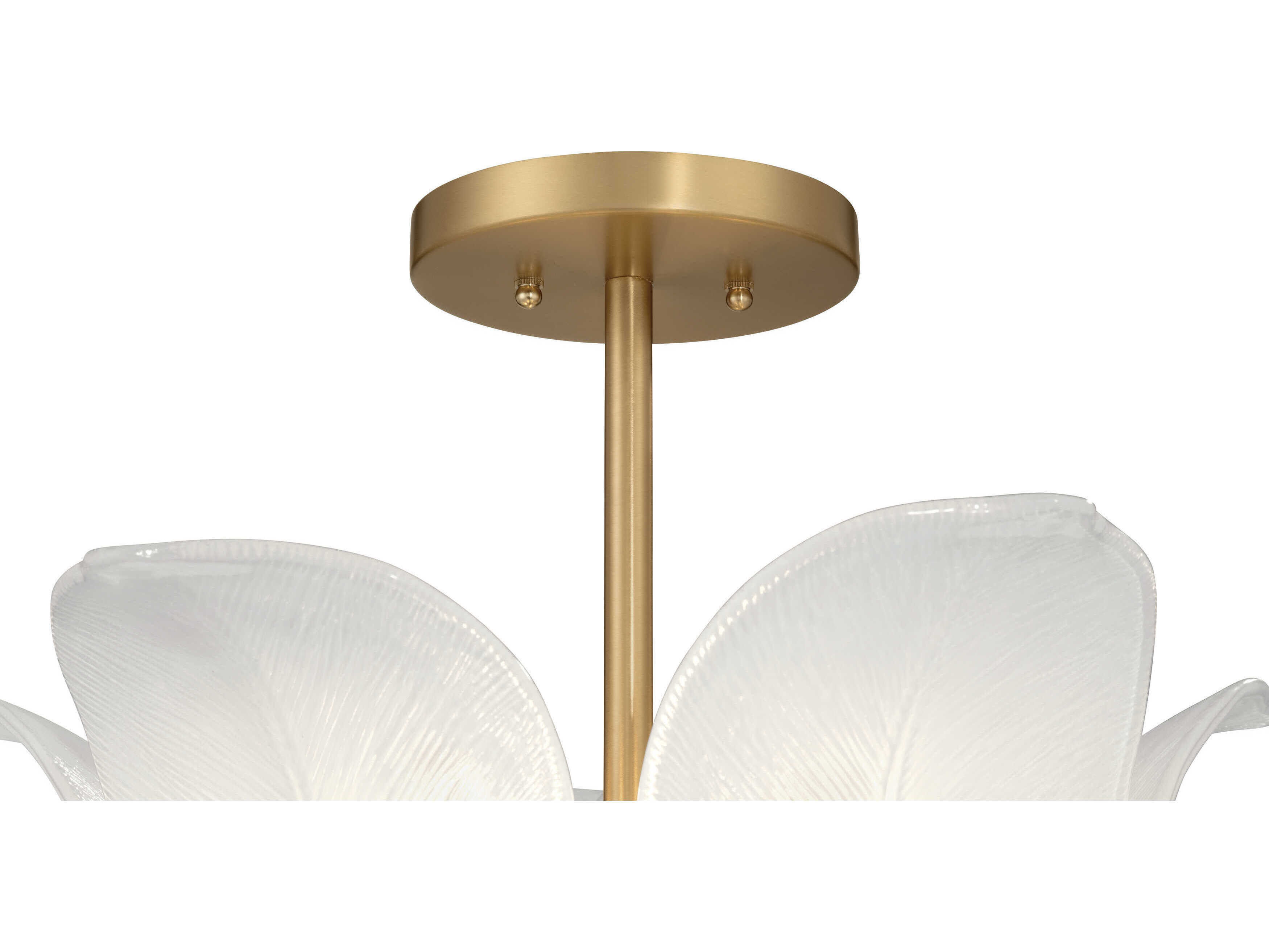 Metropolitan Orchid 5-Light Legacy Brass Semi Flush Mount