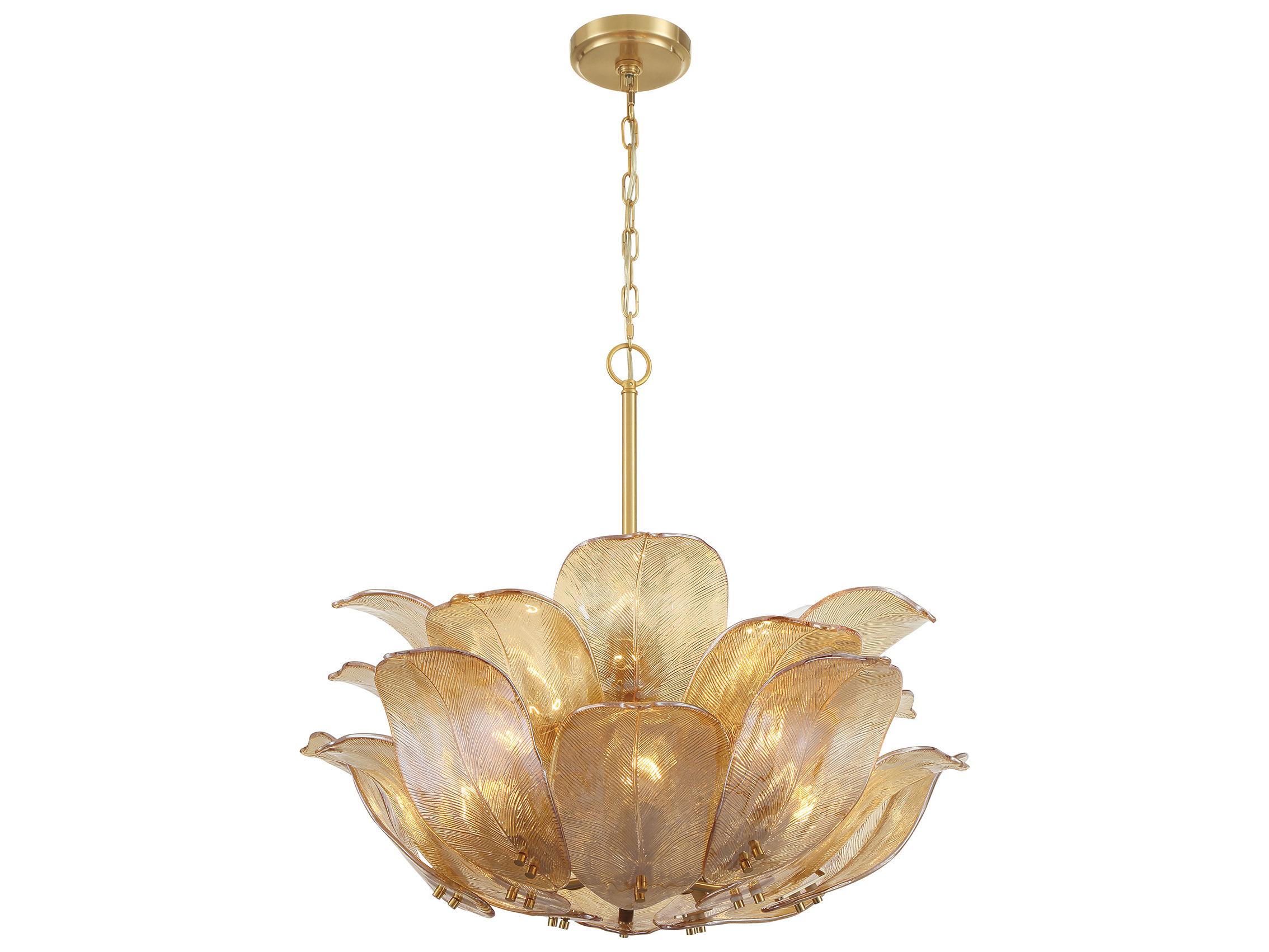 Metropolitan Orchid 10-Light Legacy Brass Pendant