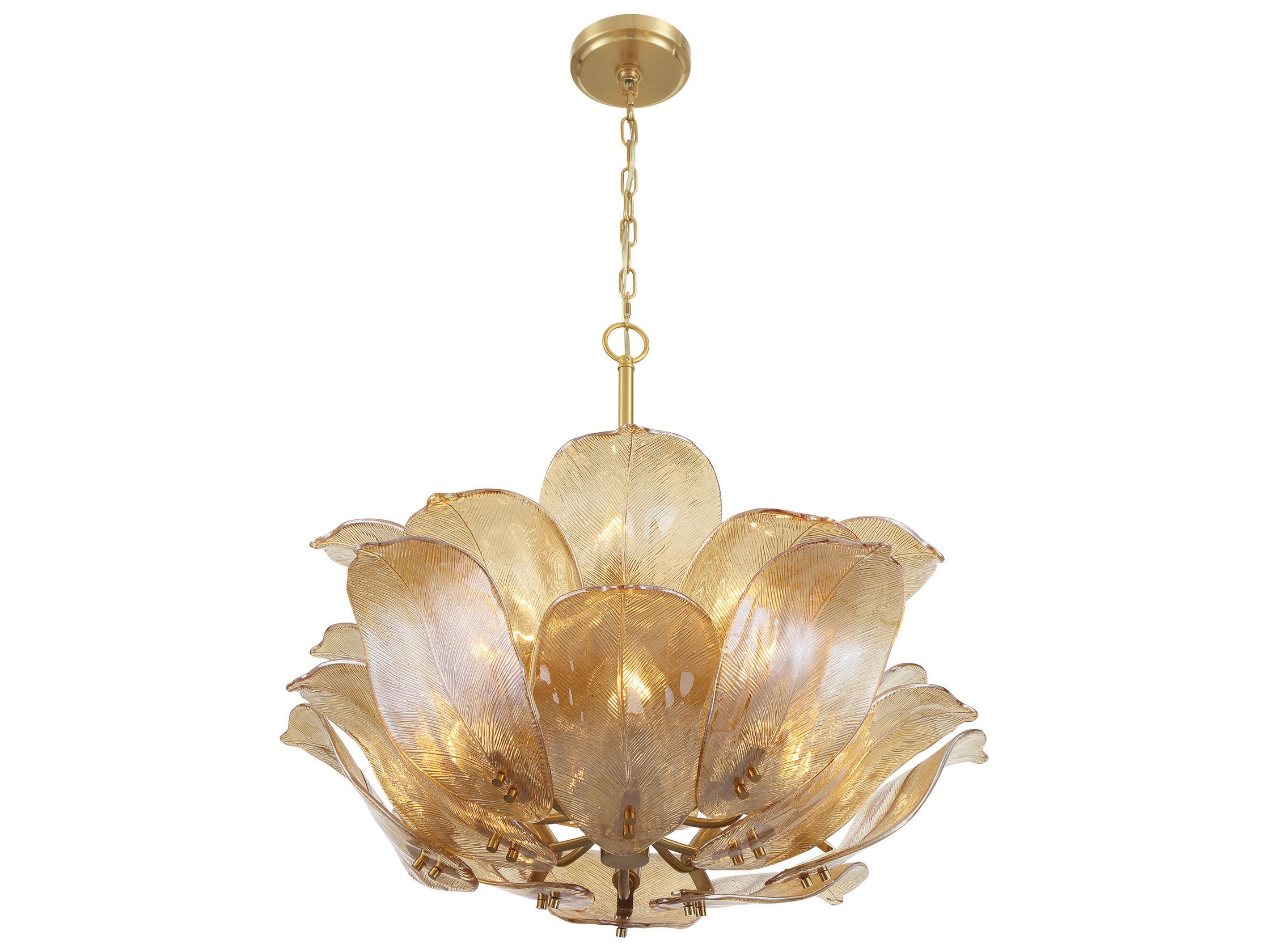 Metropolitan Orchid 10-Light Legacy Brass Pendant