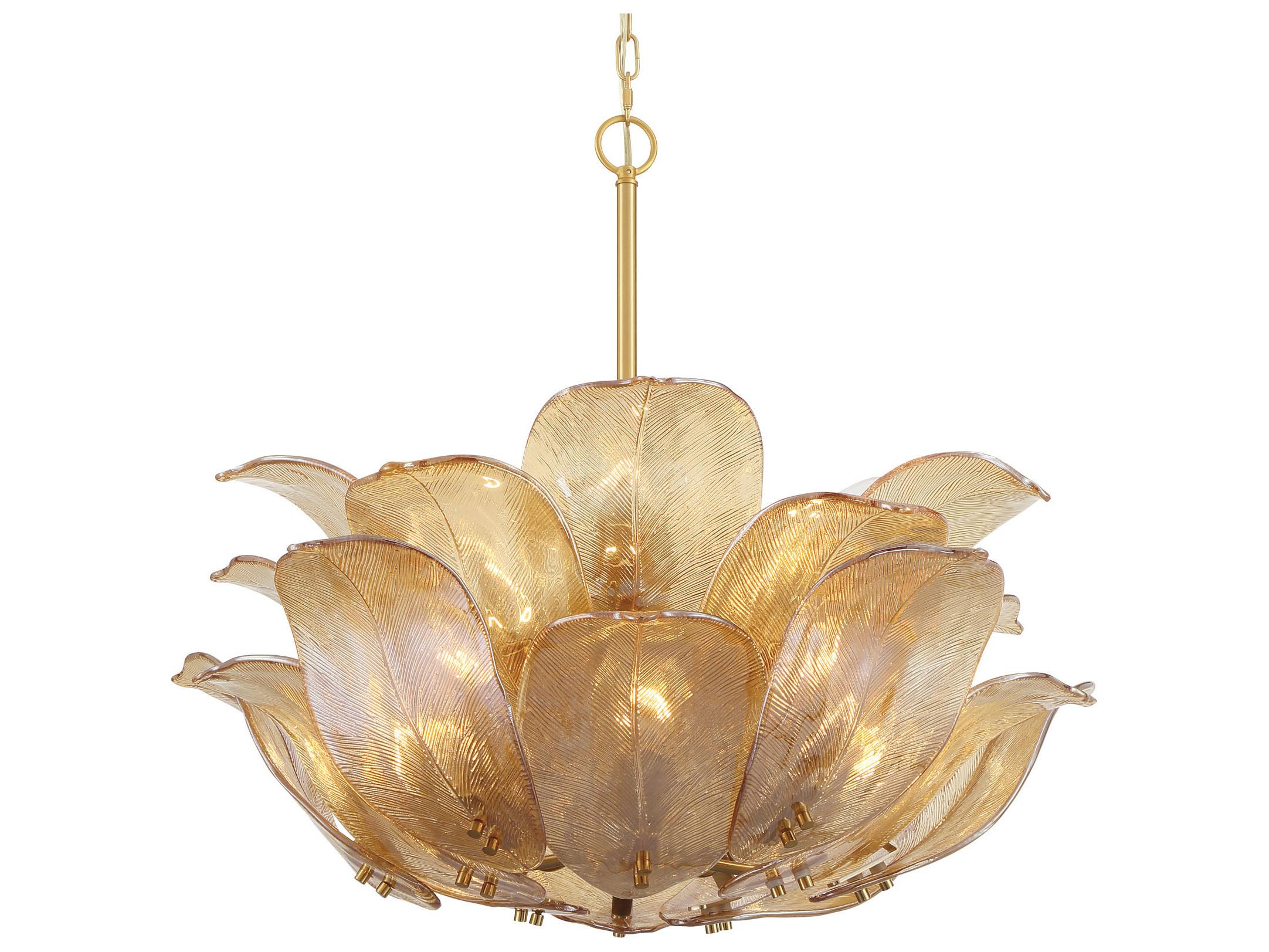 Metropolitan Orchid 10-Light Legacy Brass Pendant