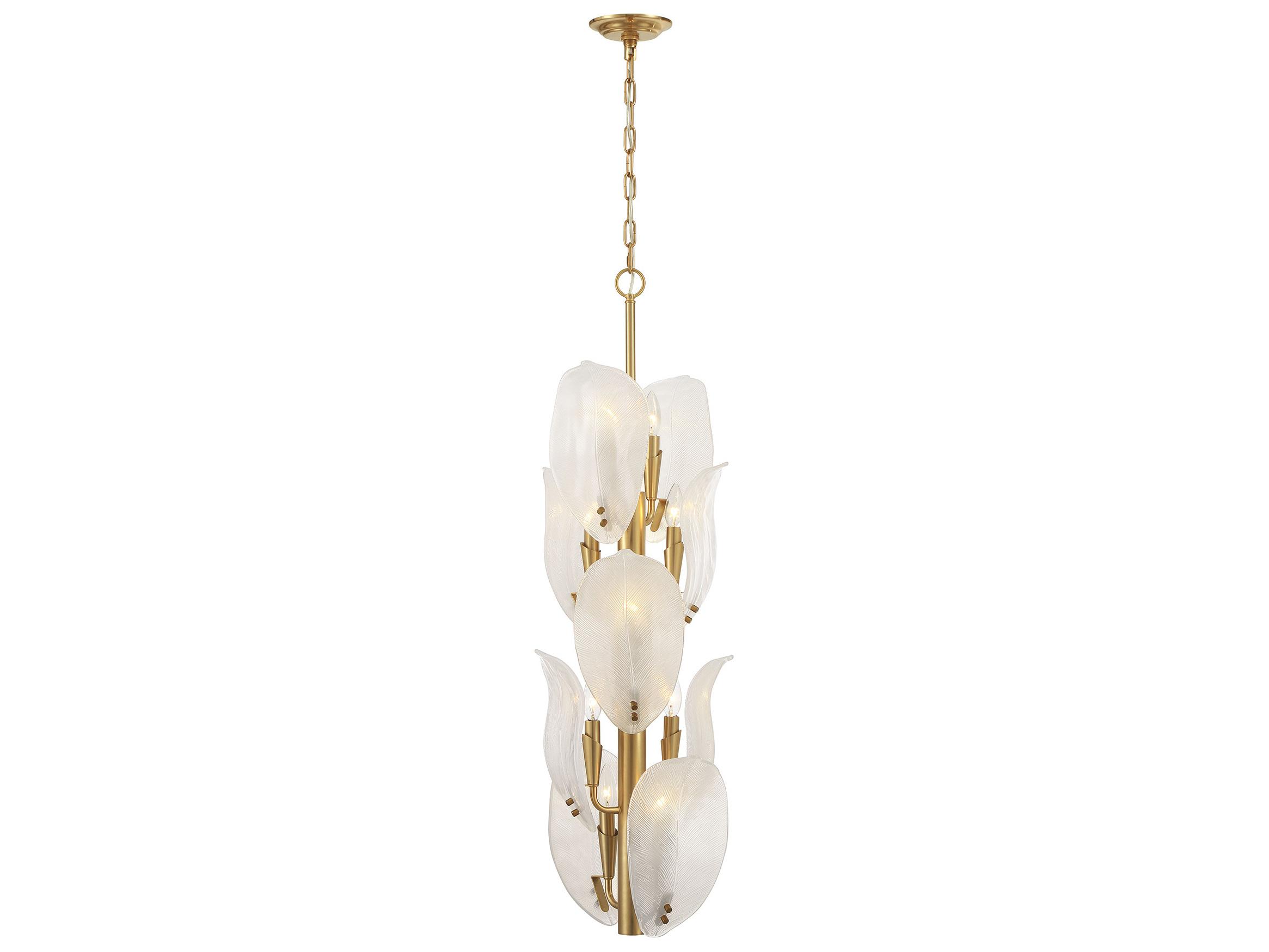Metropolitan Orchid 10-Light Legacy Brass Mini Pendant