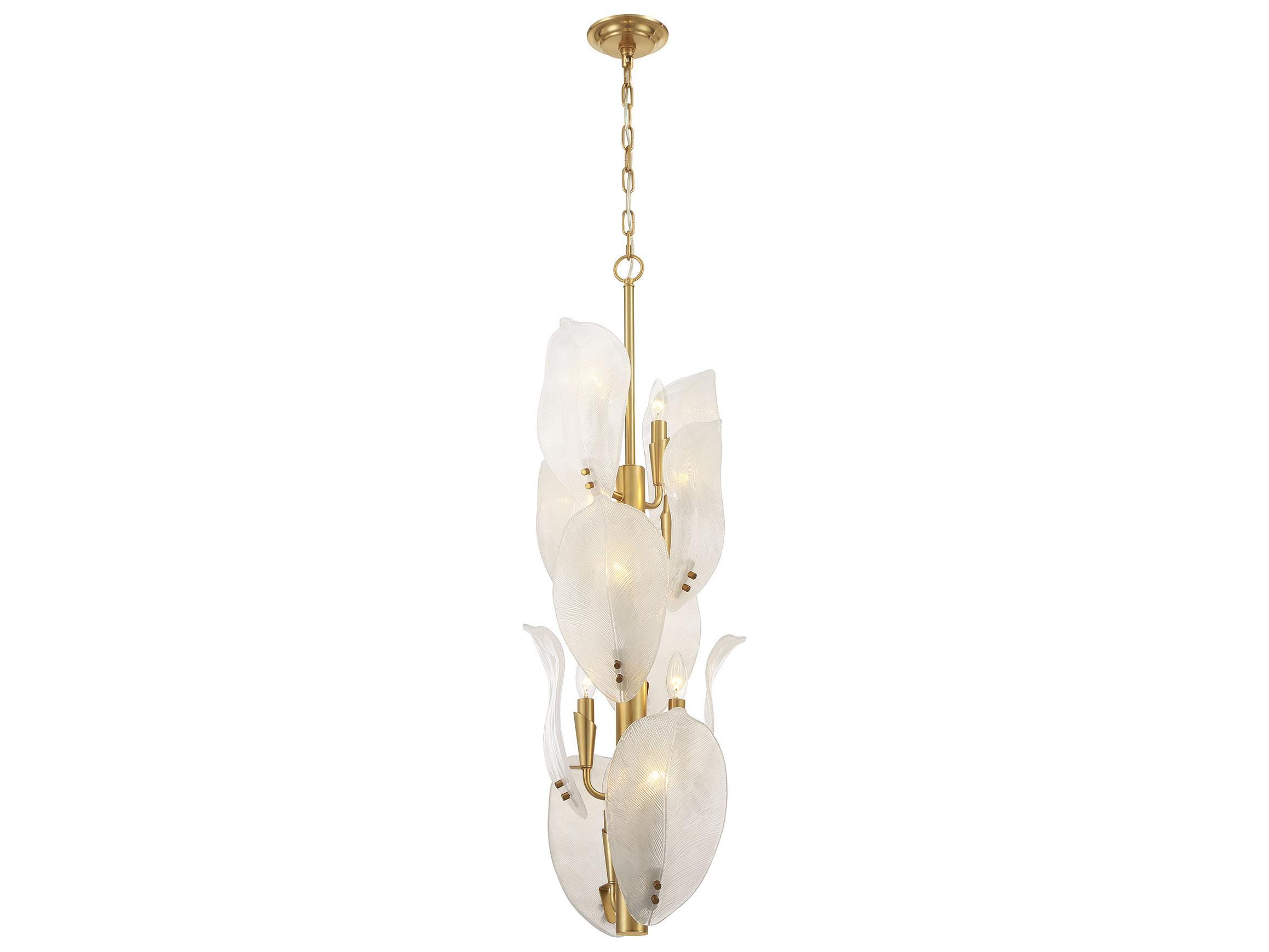Metropolitan Orchid 10-Light Legacy Brass Mini Pendant