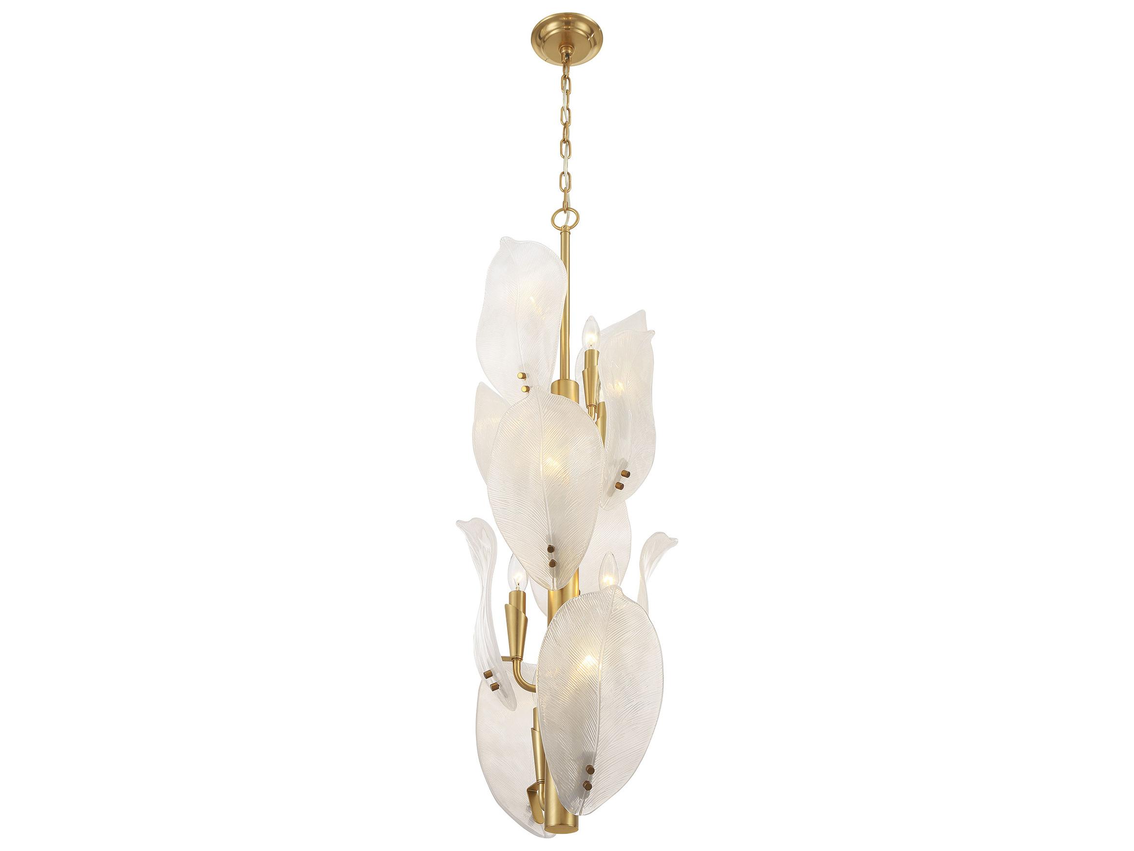 Metropolitan Orchid 10-Light Legacy Brass Mini Pendant
