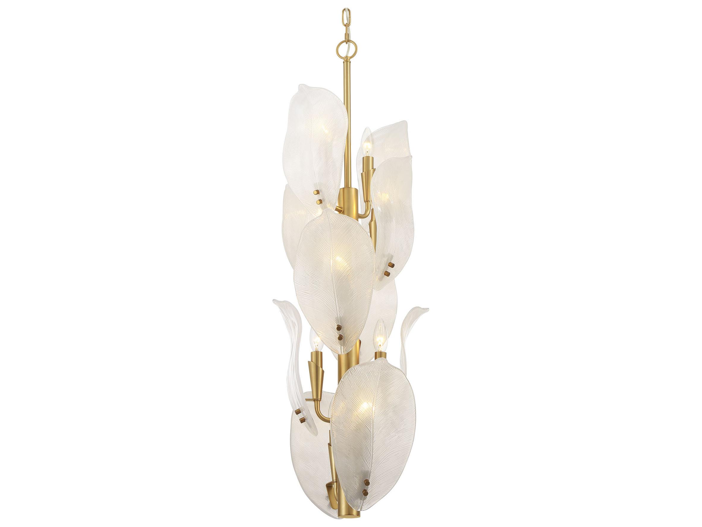 Metropolitan Orchid 10-Light Legacy Brass Mini Pendant
