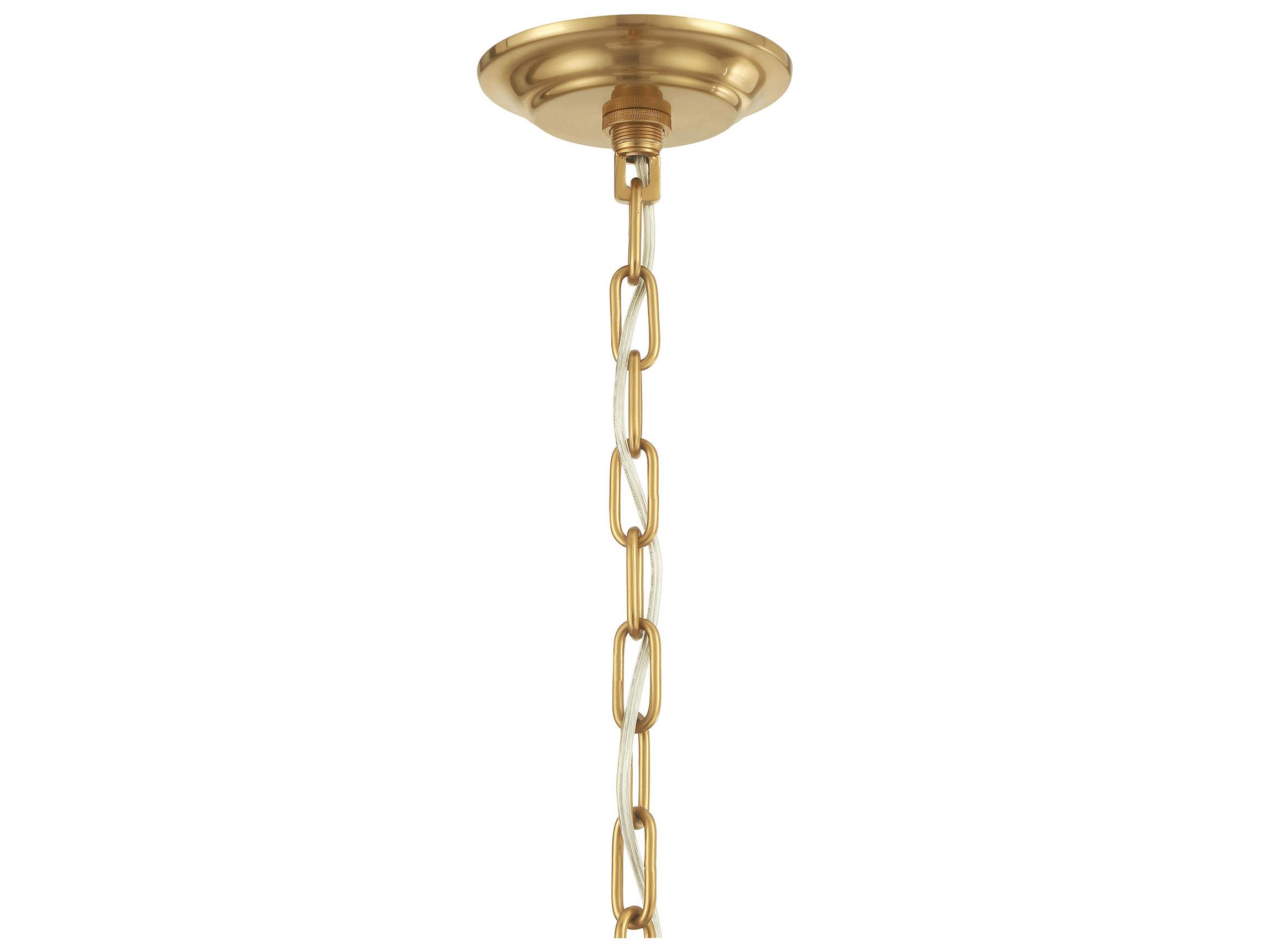 Metropolitan Orchid 10-Light Legacy Brass Mini Pendant