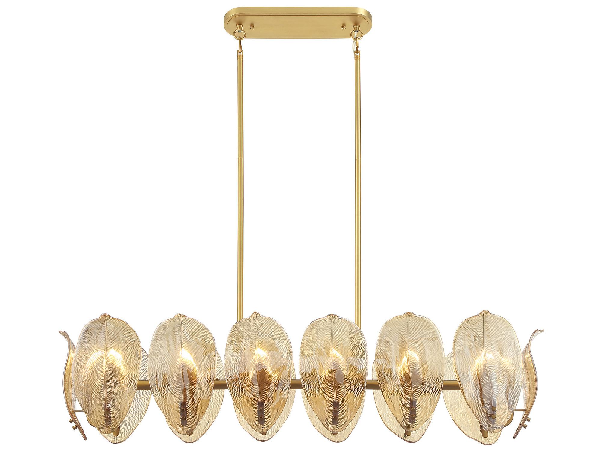 Metropolitan Orchid 14-Light Legacy Brass Island Pendant