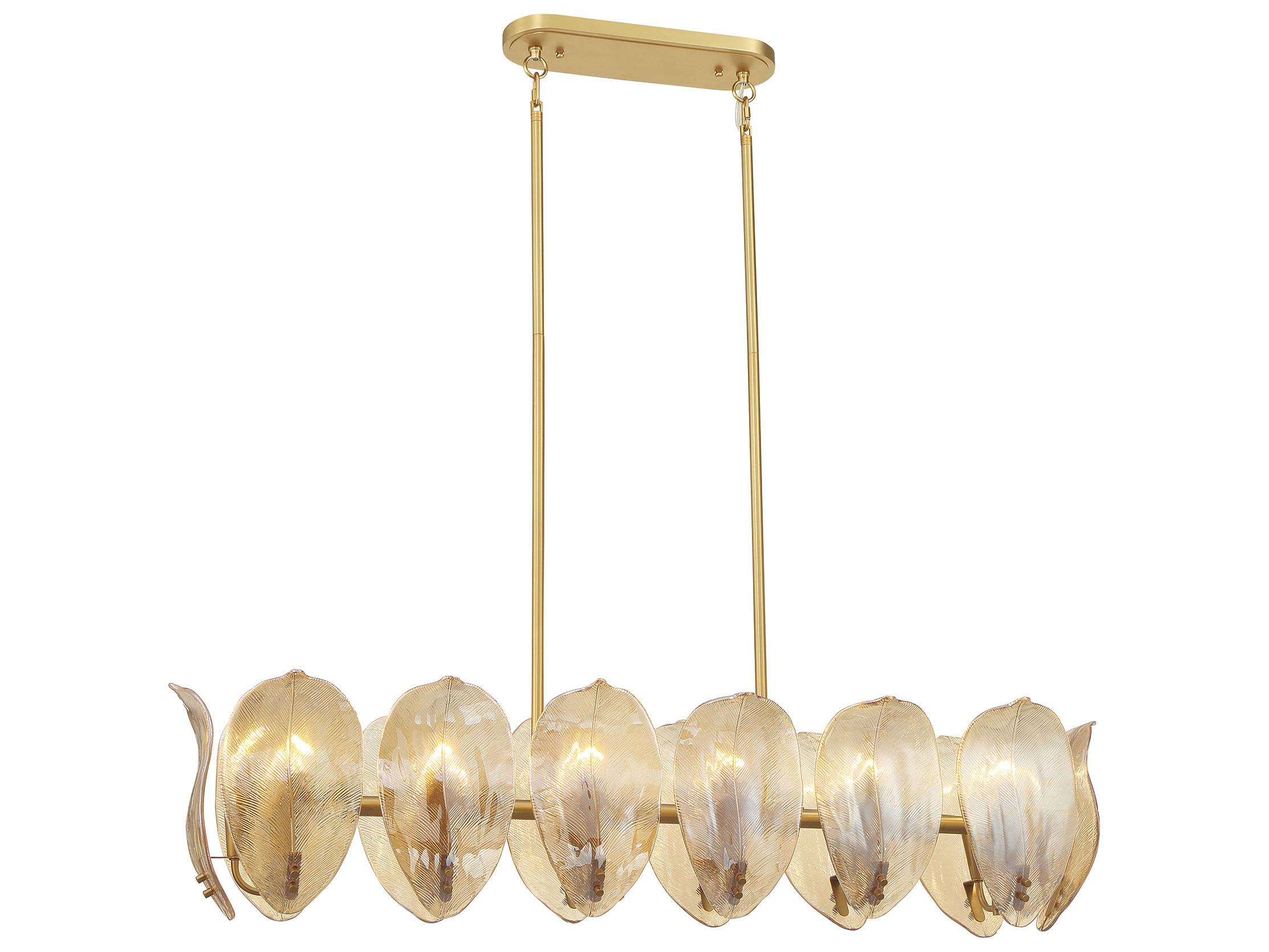 Metropolitan Orchid 14-Light Legacy Brass Island Pendant