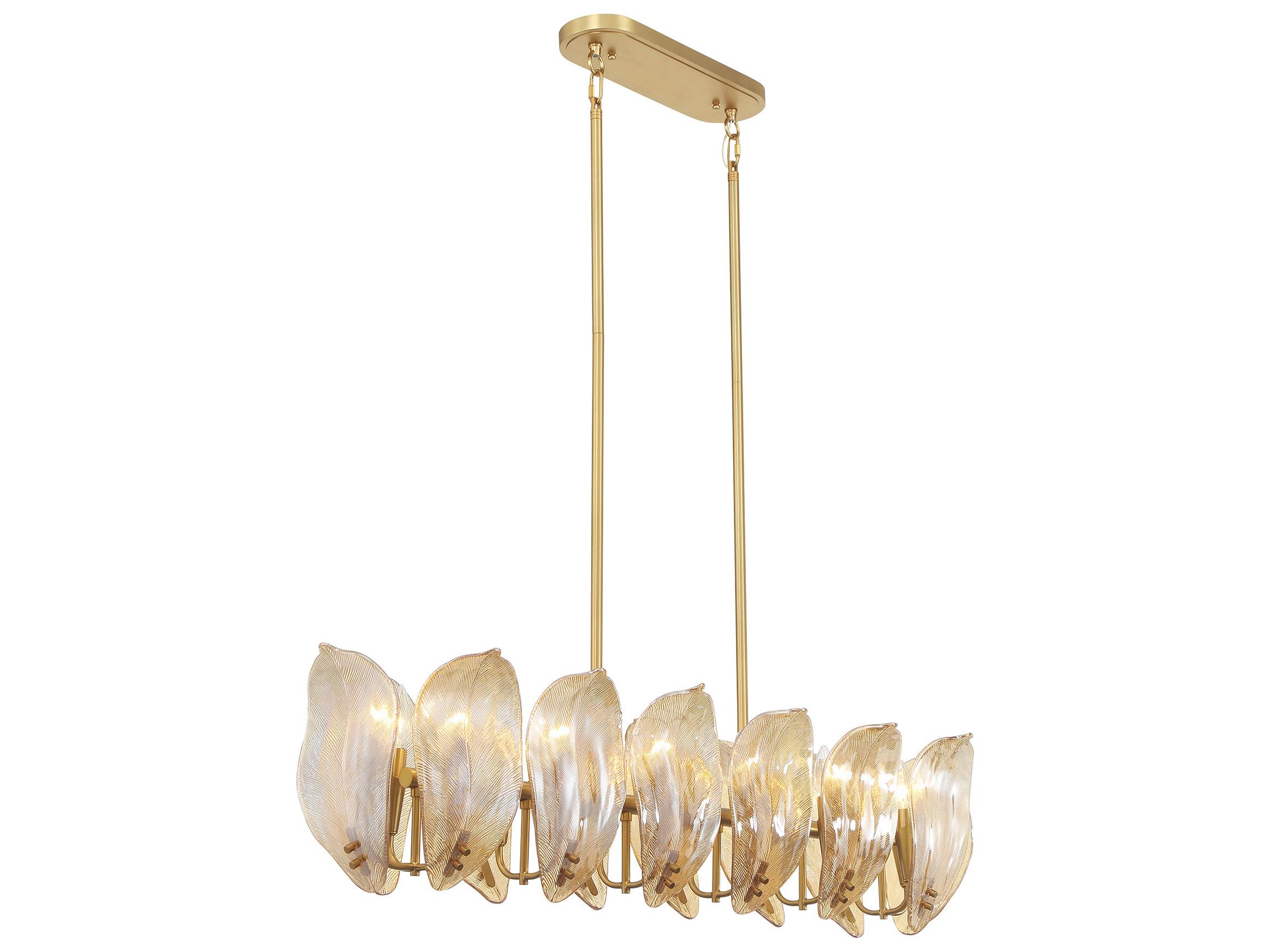 Metropolitan Orchid 14-Light Legacy Brass Island Pendant